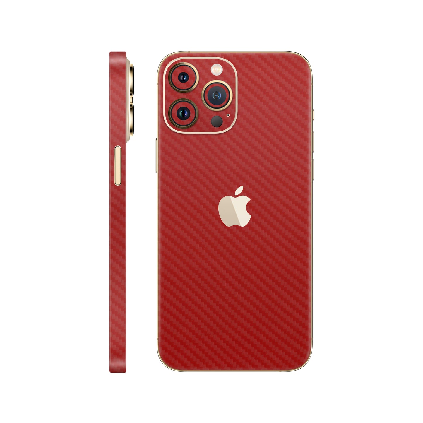 Skin iPhone 12 Pro, Carbon 3D Red