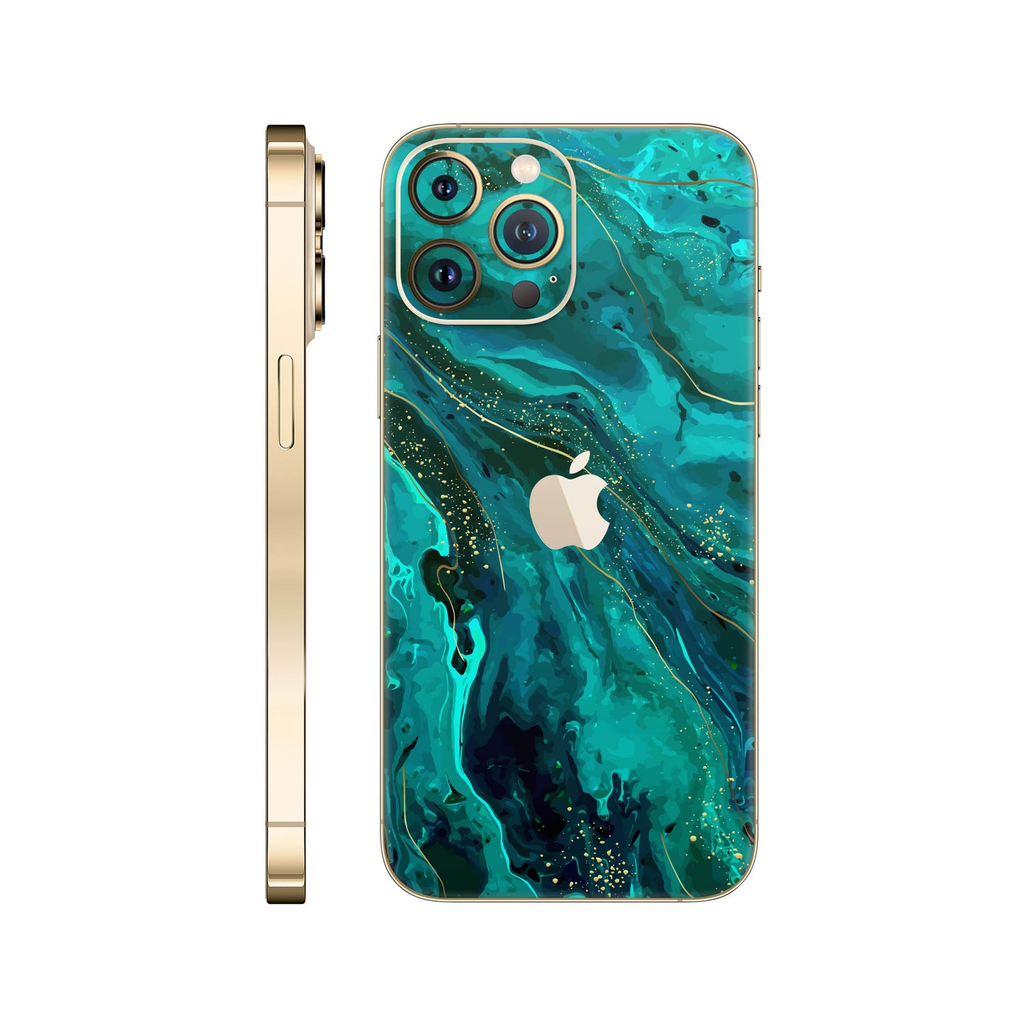 Folie de protectie iPhone 12 Pro, eSkins Signature, Skin Celestial Lagoon