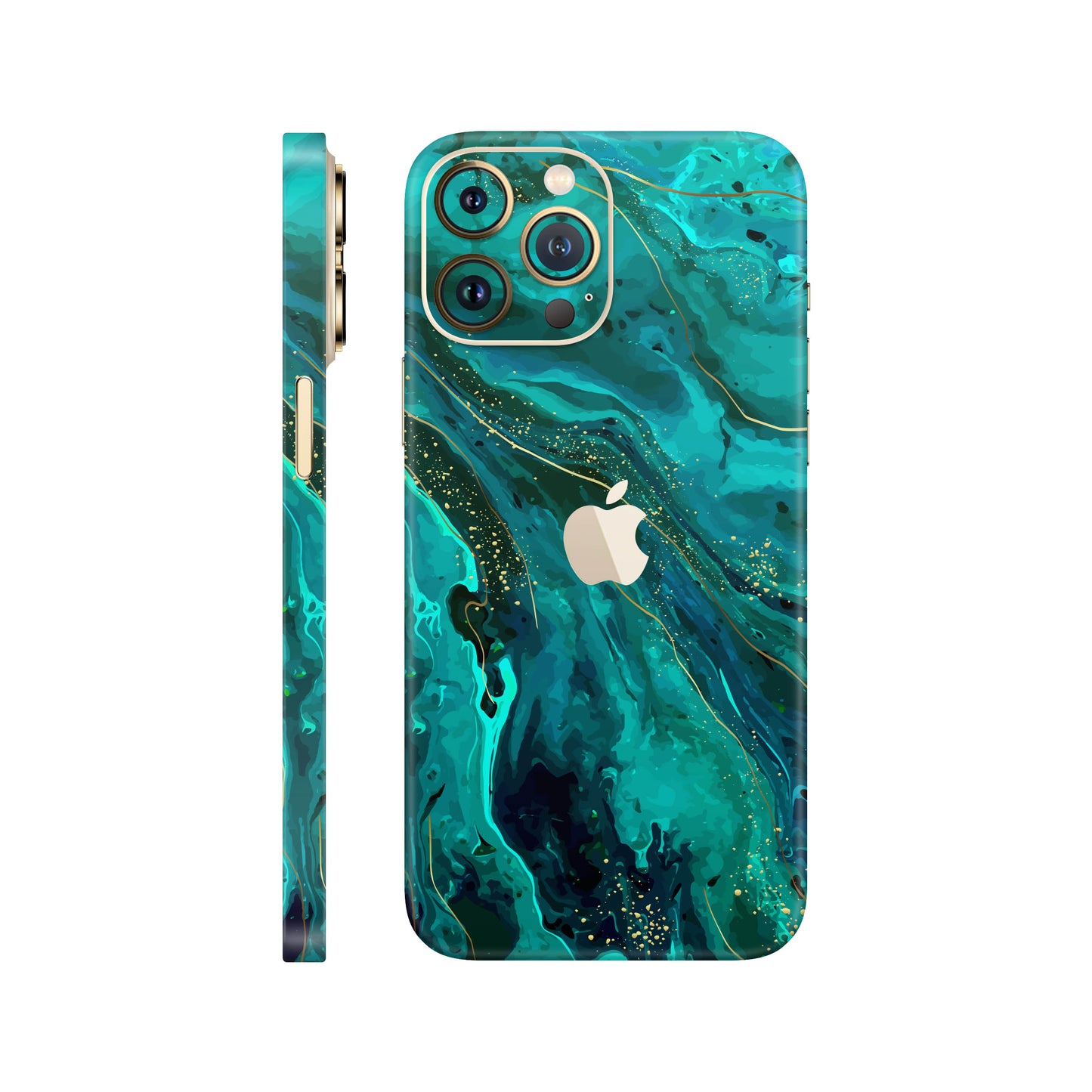 Folie de protectie iPhone 12 Pro, eSkins Signature, Skin Celestial Lagoon