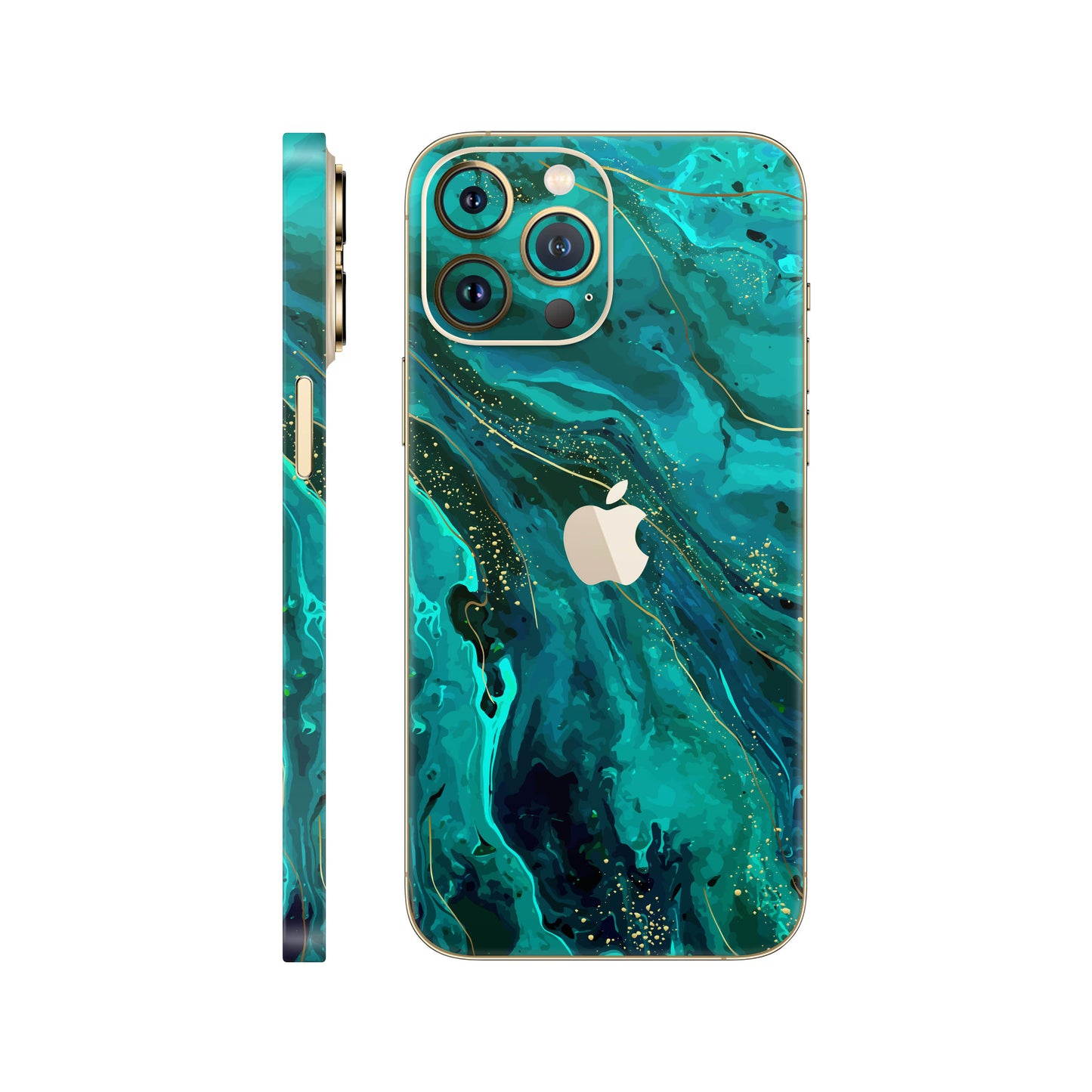 Folie de protectie iPhone 12 Pro, eSkins Signature, Skin Celestial Lagoon