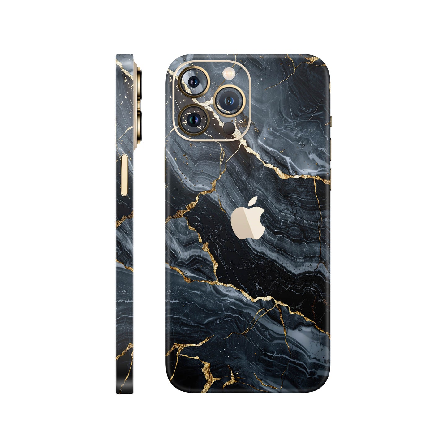 Folie de protectie iPhone 12 Pro, eSkins Signature, Skin Gilded Abyss