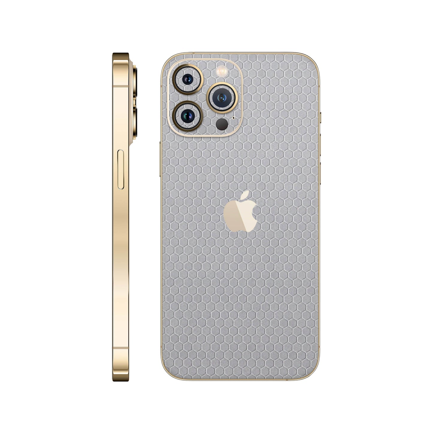 Skin iPhone 12 Pro, Honeycomb 3D Gray