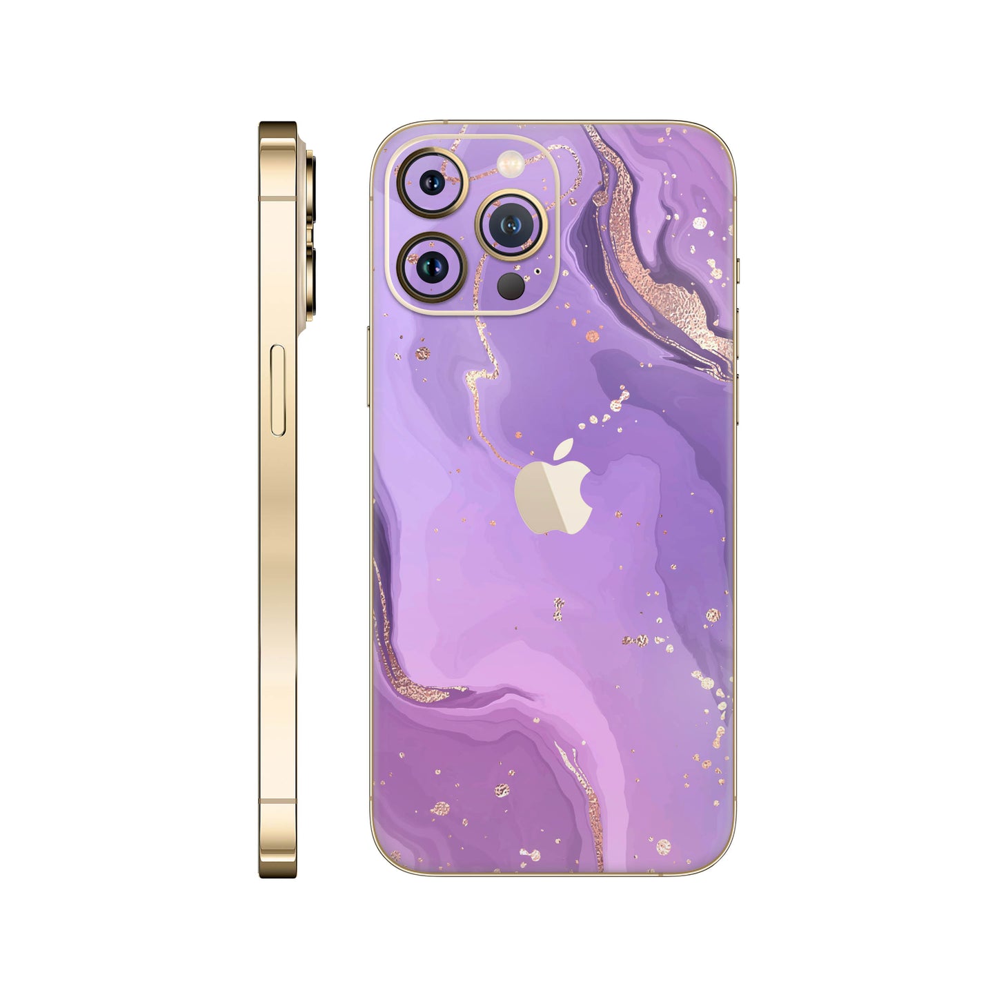 Folie de protectie iPhone 12 Pro, eSkins Signature, Skin Lavender Swirl