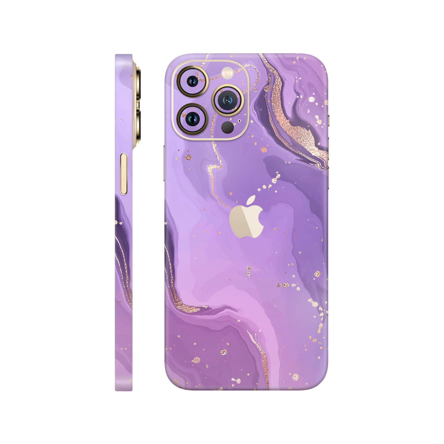 Folie de protectie iPhone 12 Pro, eSkins Signature, Skin Lavender Swirl