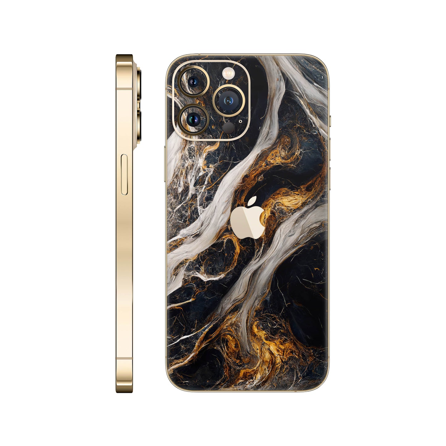 Folie de protectie iPhone 12 Pro, eSkins Signature, Skin Luxe Nebula