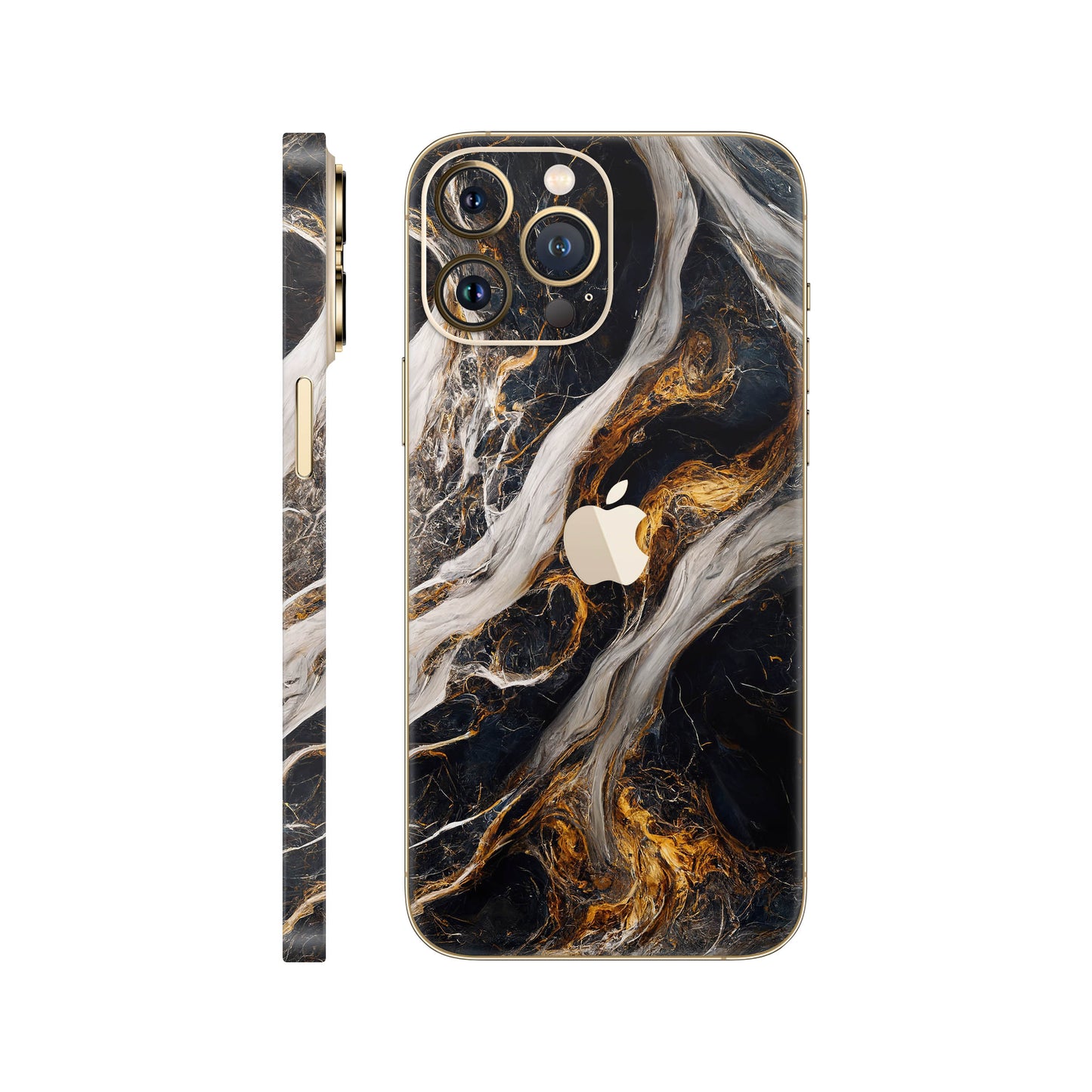 Folie de protectie iPhone 12 Pro, eSkins Signature, Skin Luxe Nebula