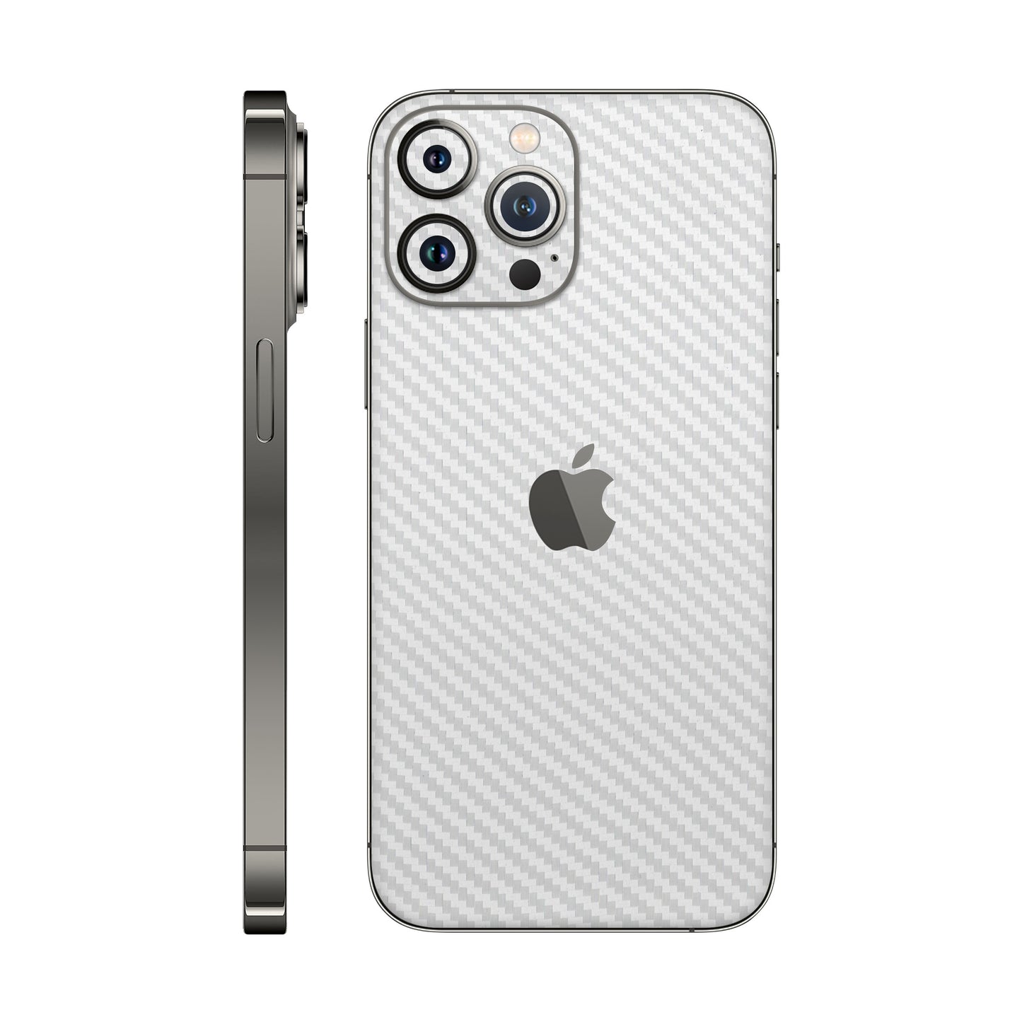 Skin iPhone 12 Pro Max, Carbon 3D White