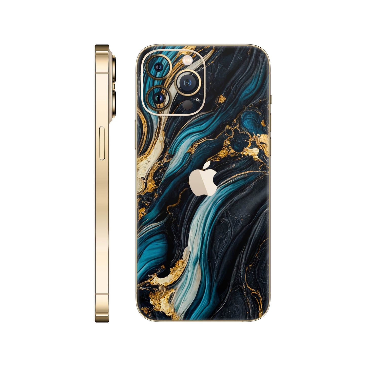 Folie de protectie iPhone 12 Pro, eSkins Signature, Mystic Ocean