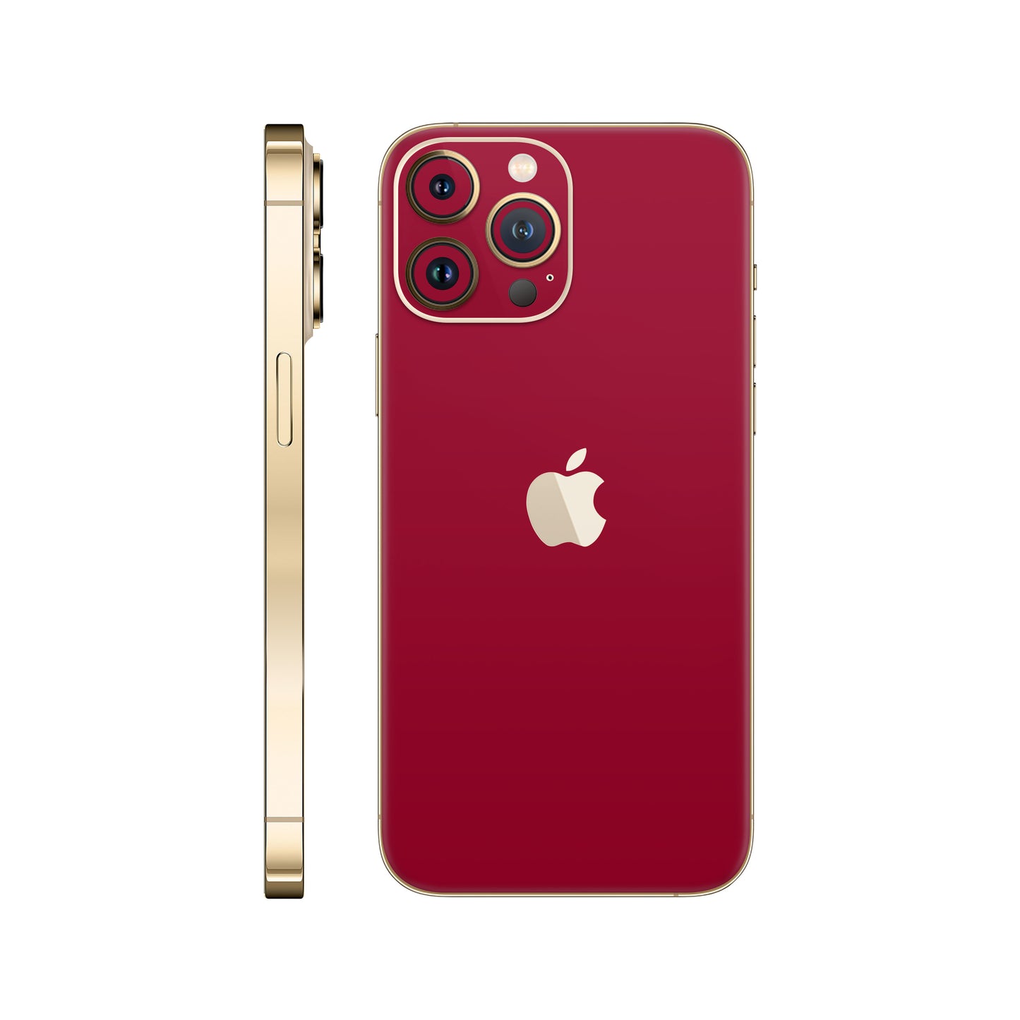 Folie de protectie iPhone 12 Pro, eSkins Unique, Skin Mat Rosu