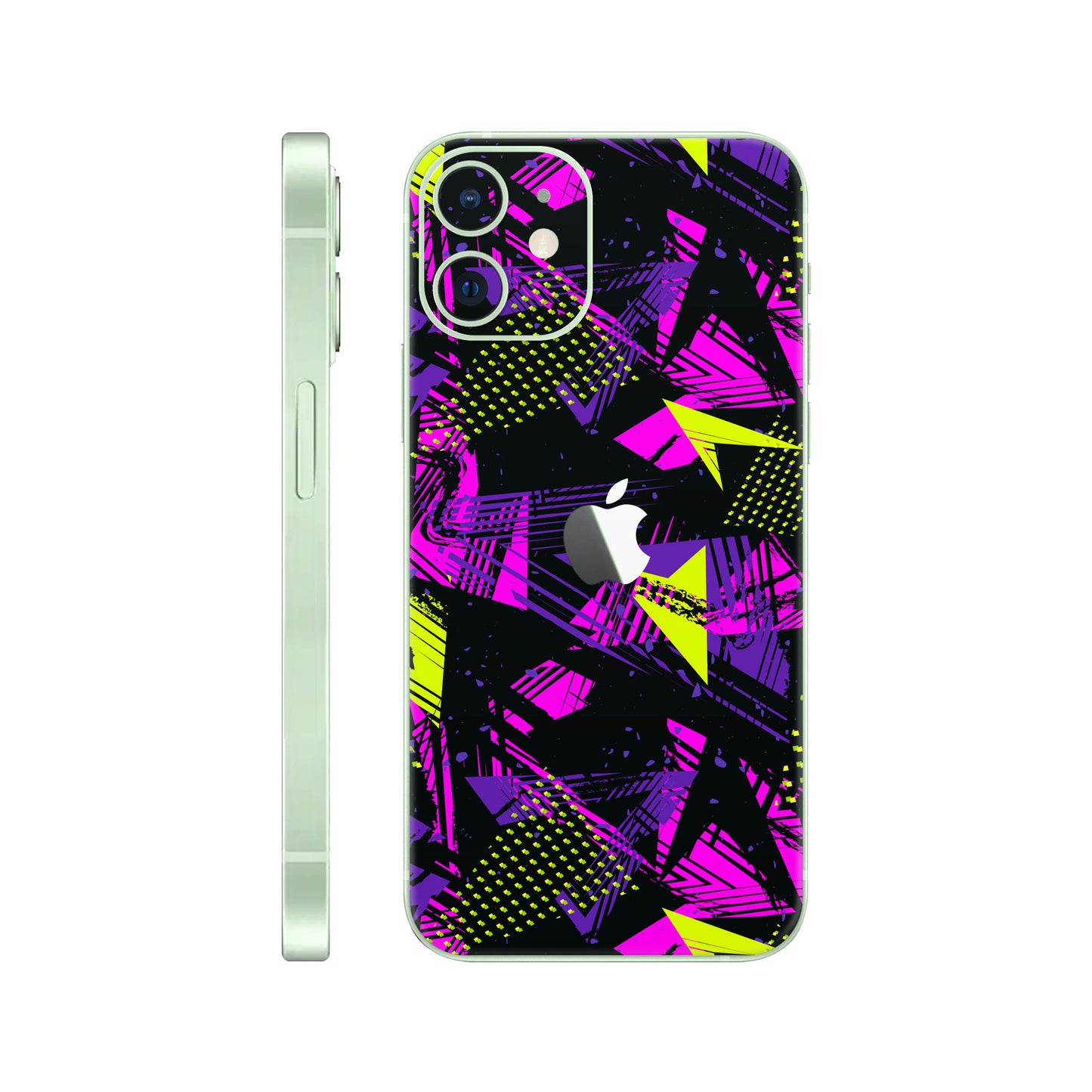 Folie de protectie iPhone 12, eSkins Signature, Skin Urban Graffiti