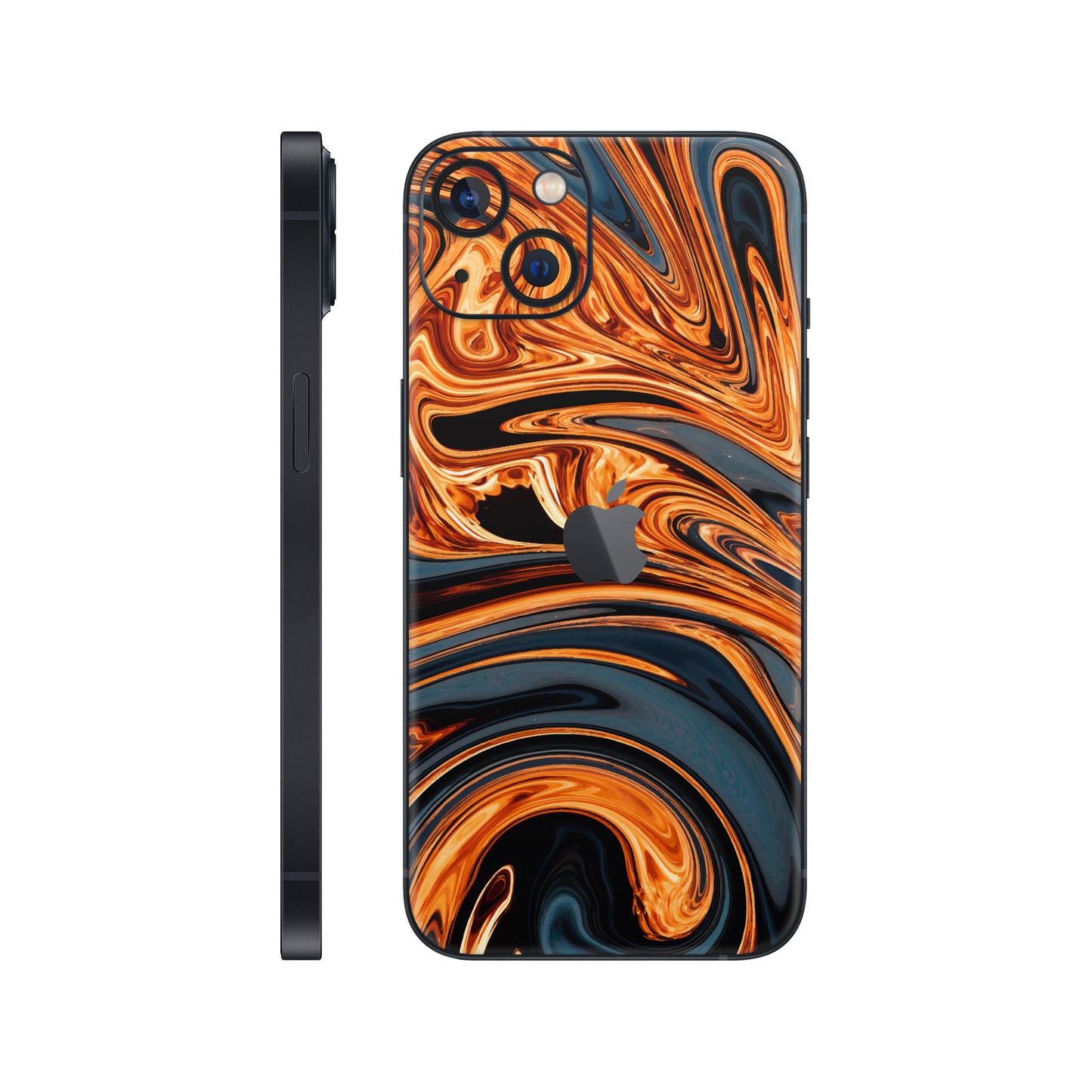 Folie de protectie iPhone 13, eSkins Signature, Skin Amber Blaze