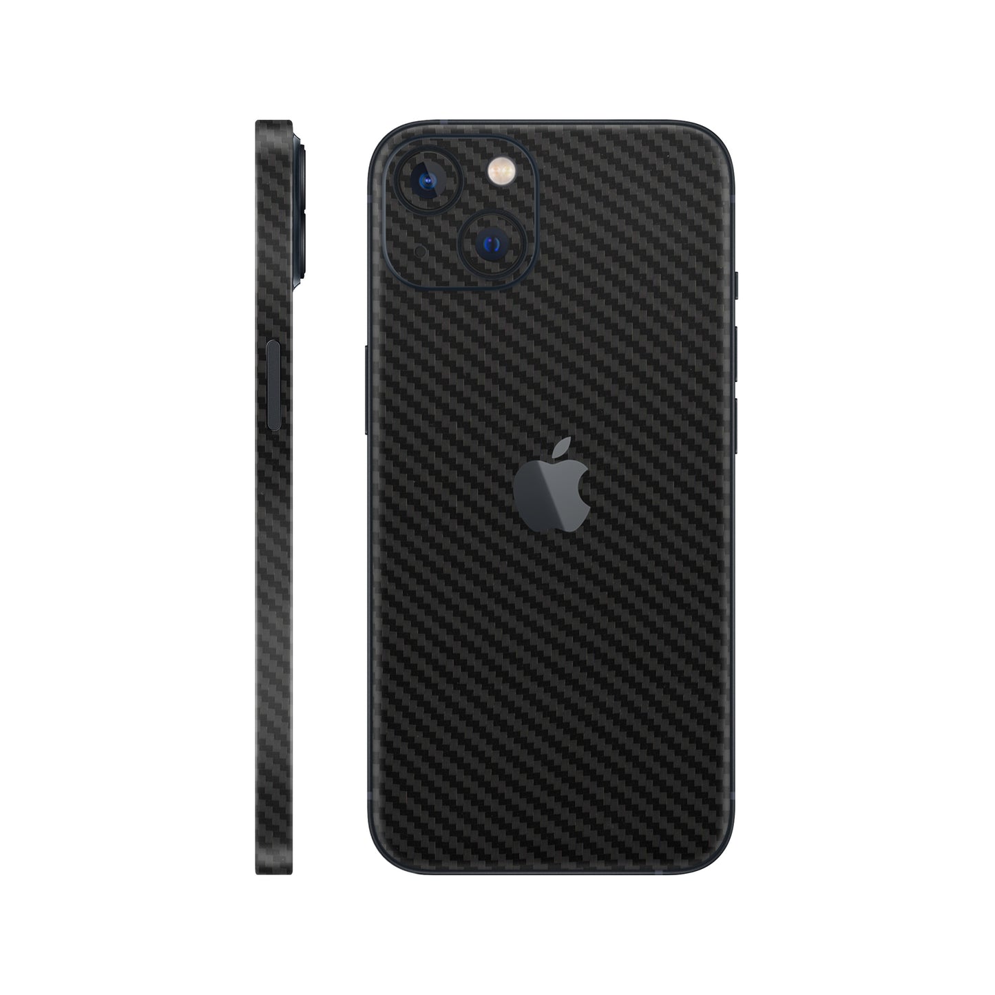 Folie de protectie iPhone 13, eSkins Elegans, Skin Carbon Negru