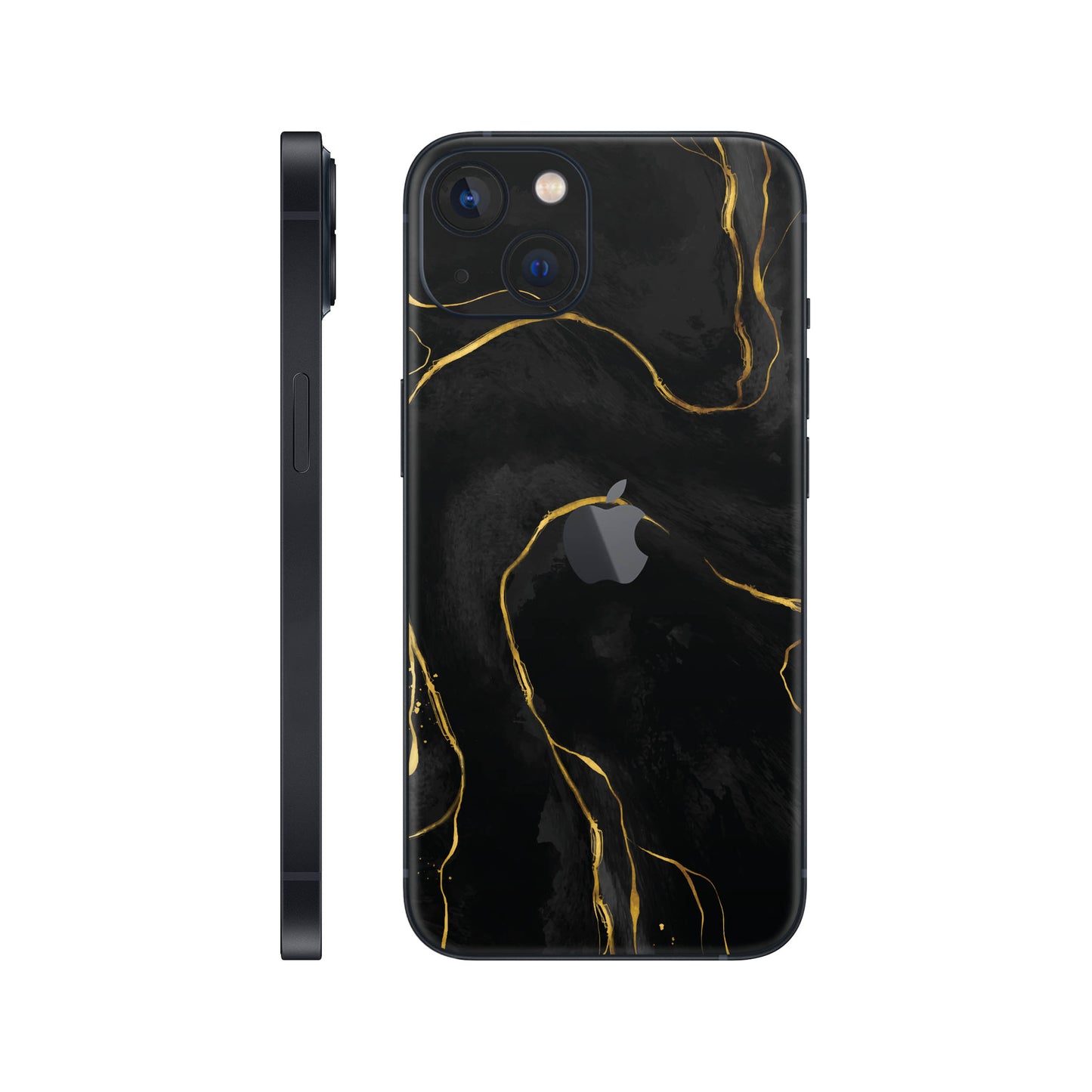 Folie de protectie iPhone 13, eSkins Signature, Skin Golden Onyx
