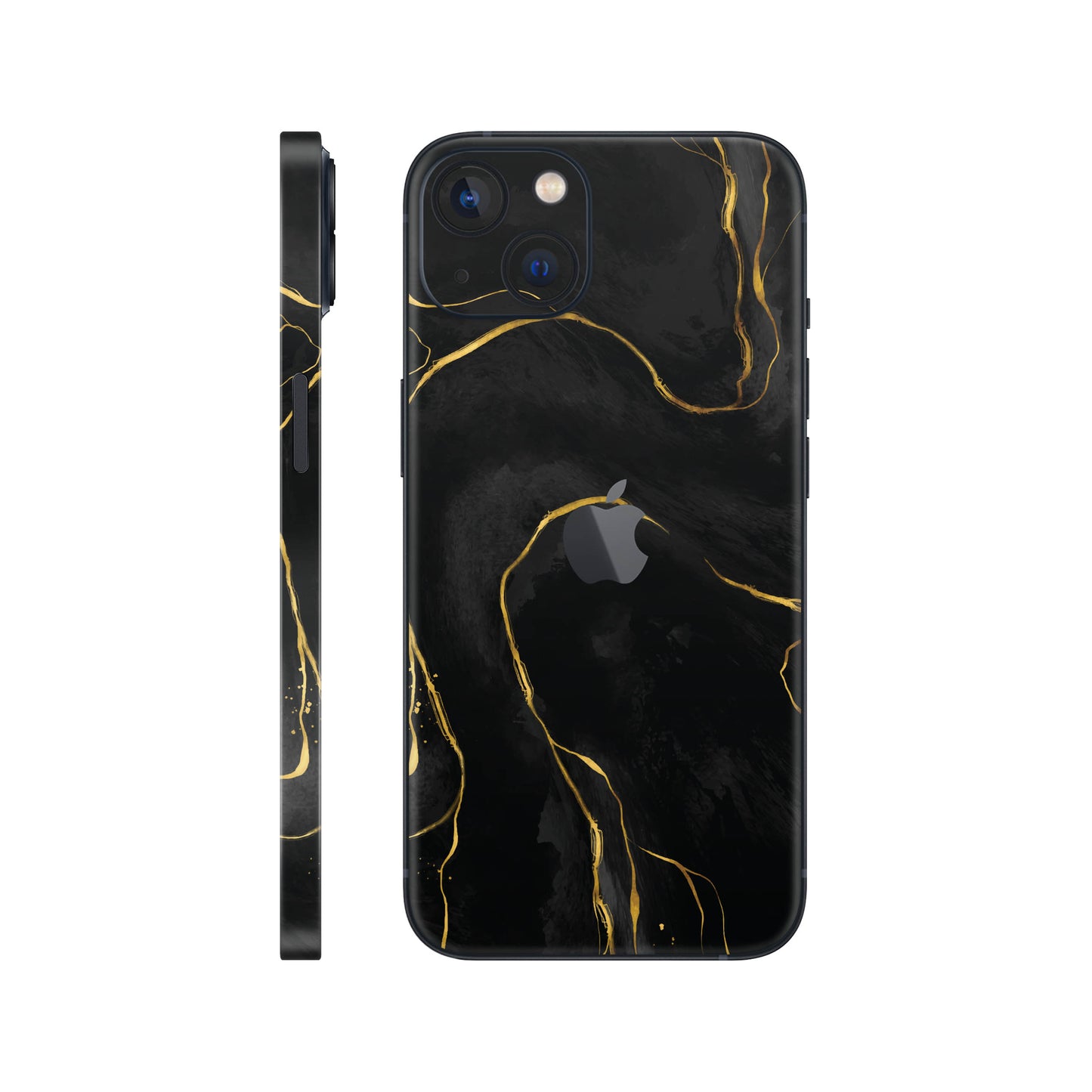 Folie de protectie iPhone 13, eSkins Signature, Skin Golden Onyx