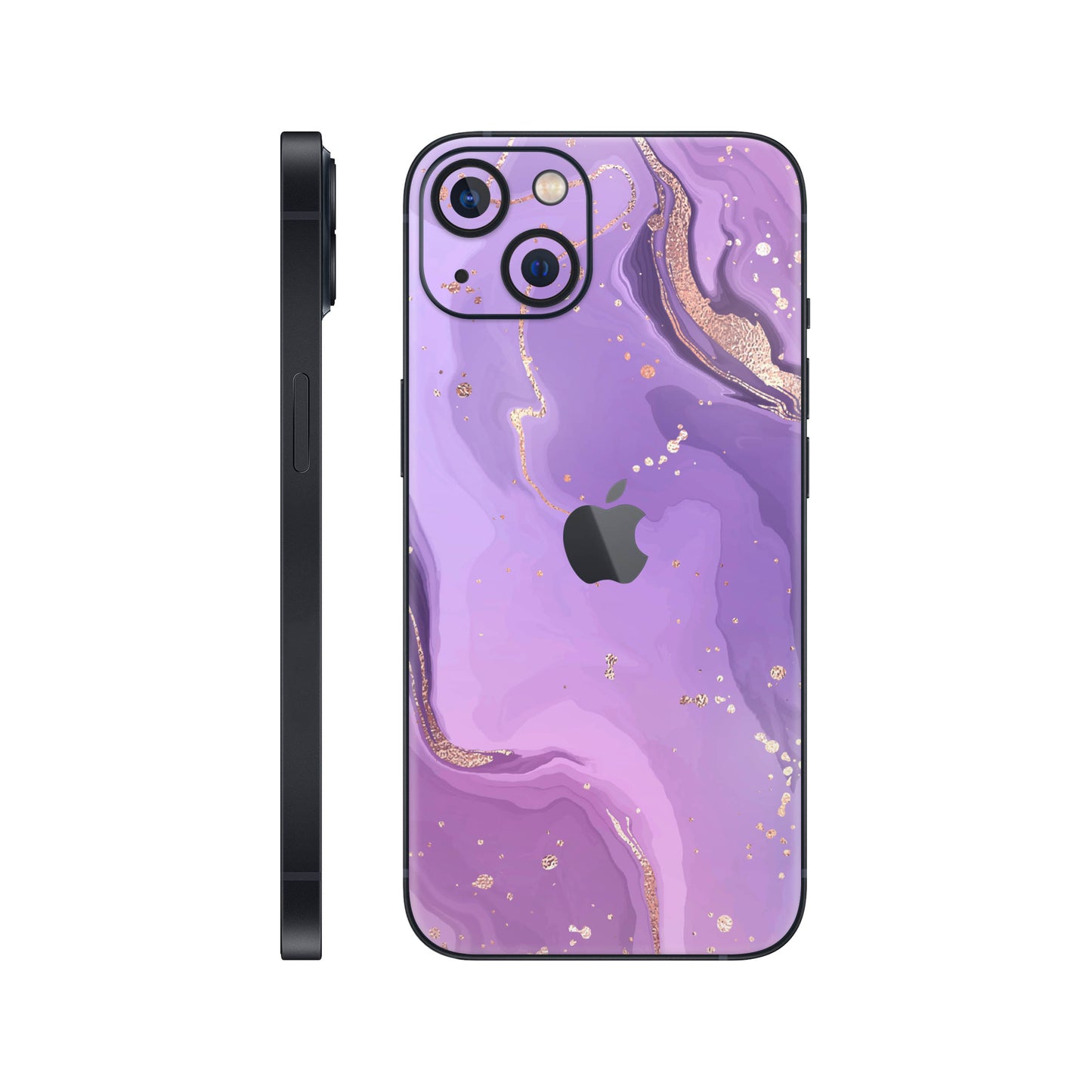 Folie de protectie iPhone 13, eSkins Signature, Skin Lavender Swirl