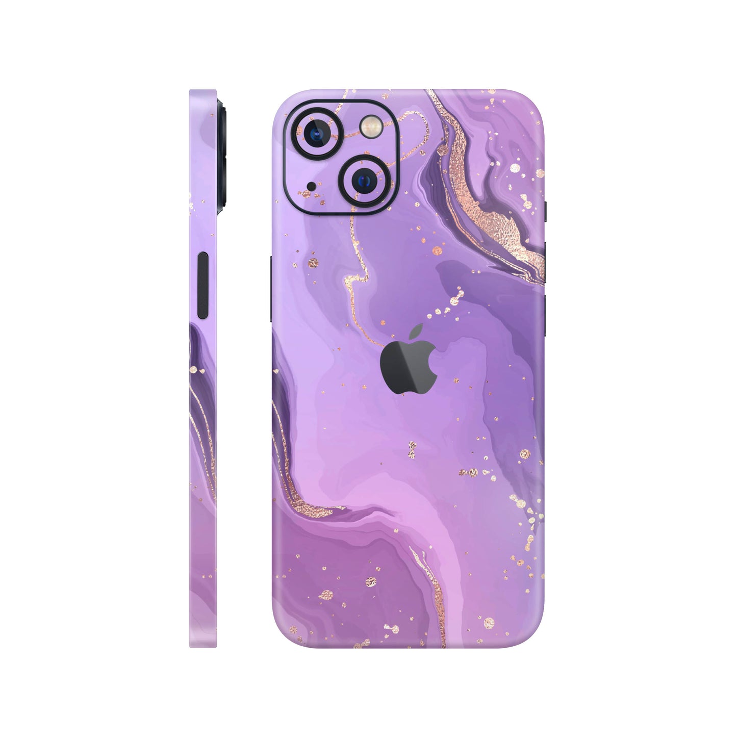 Folie de protectie iPhone 13, eSkins Signature, Skin Lavender Swirl