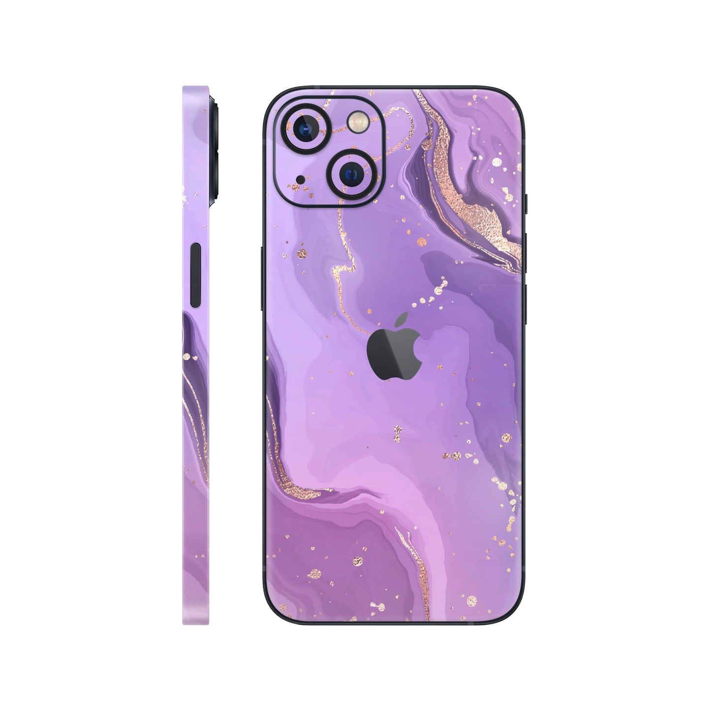 Folie de protectie iPhone 13, eSkins Signature, Skin Lavender Swirl
