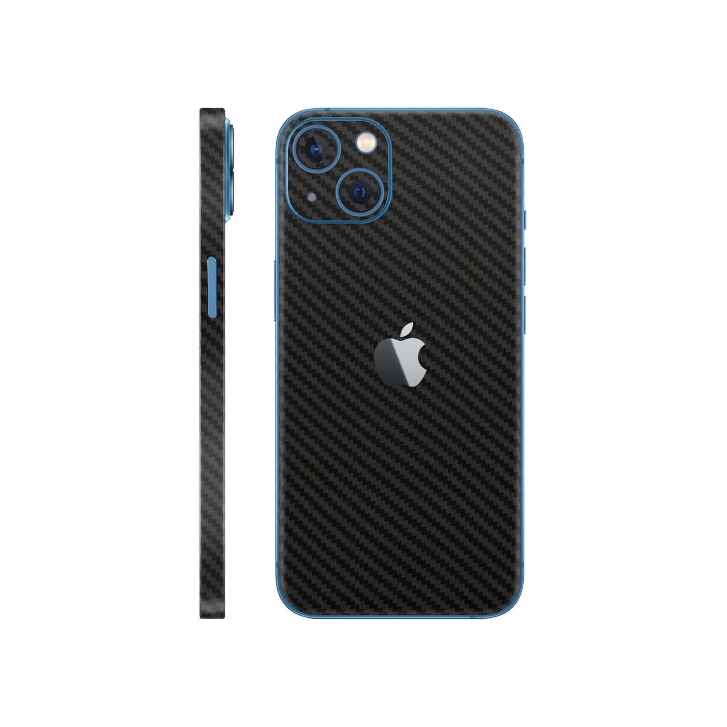 Folie de protectie iPhone 13 Mini, eSkins Elegans, Skin Carbon Negru
