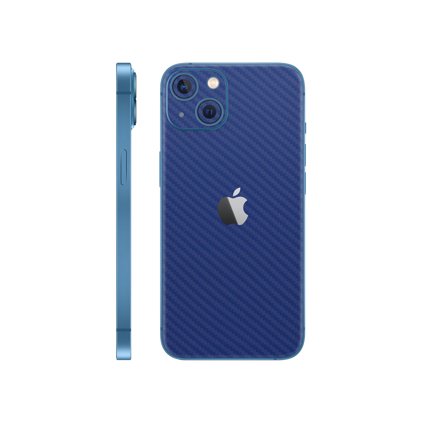 Skin iPhone 13 Mini, Carbon 3D Blue