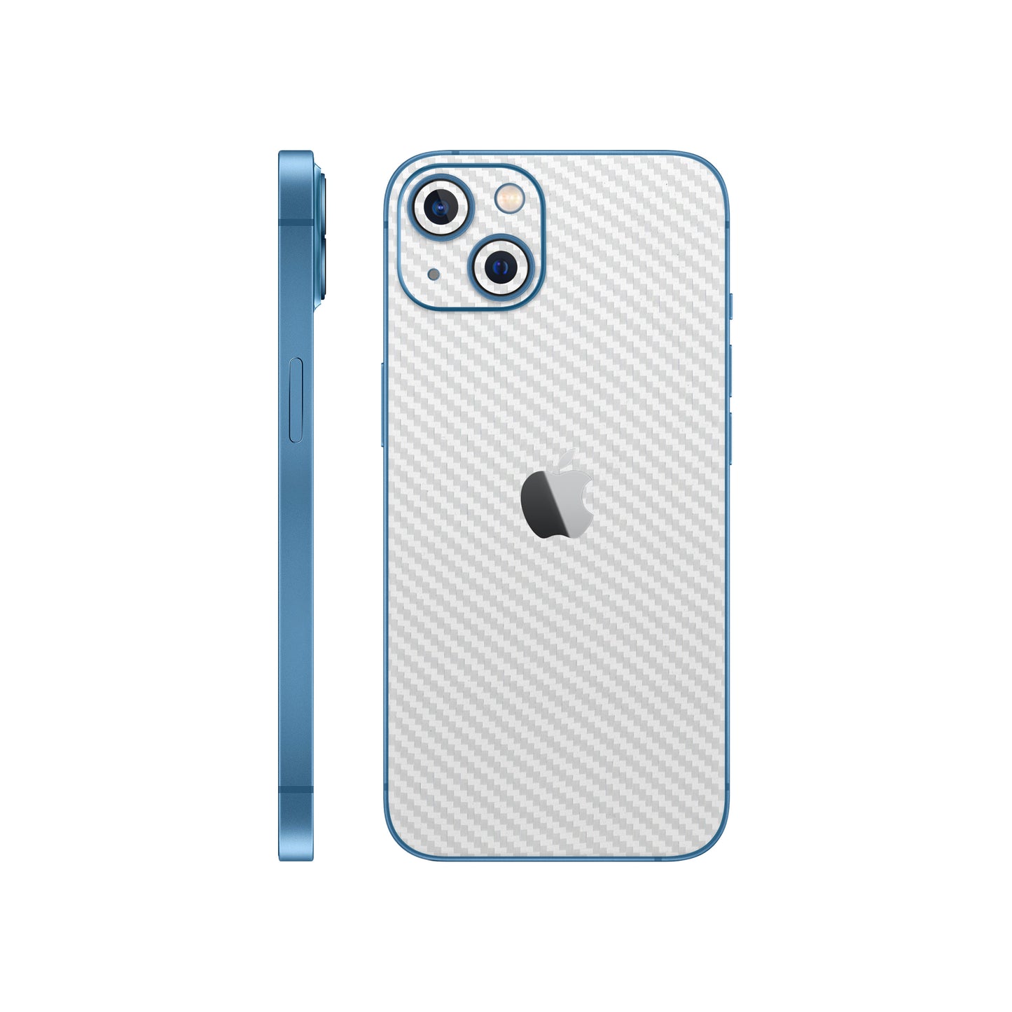 Skin iPhone 13 Mini, Carbon 3D White