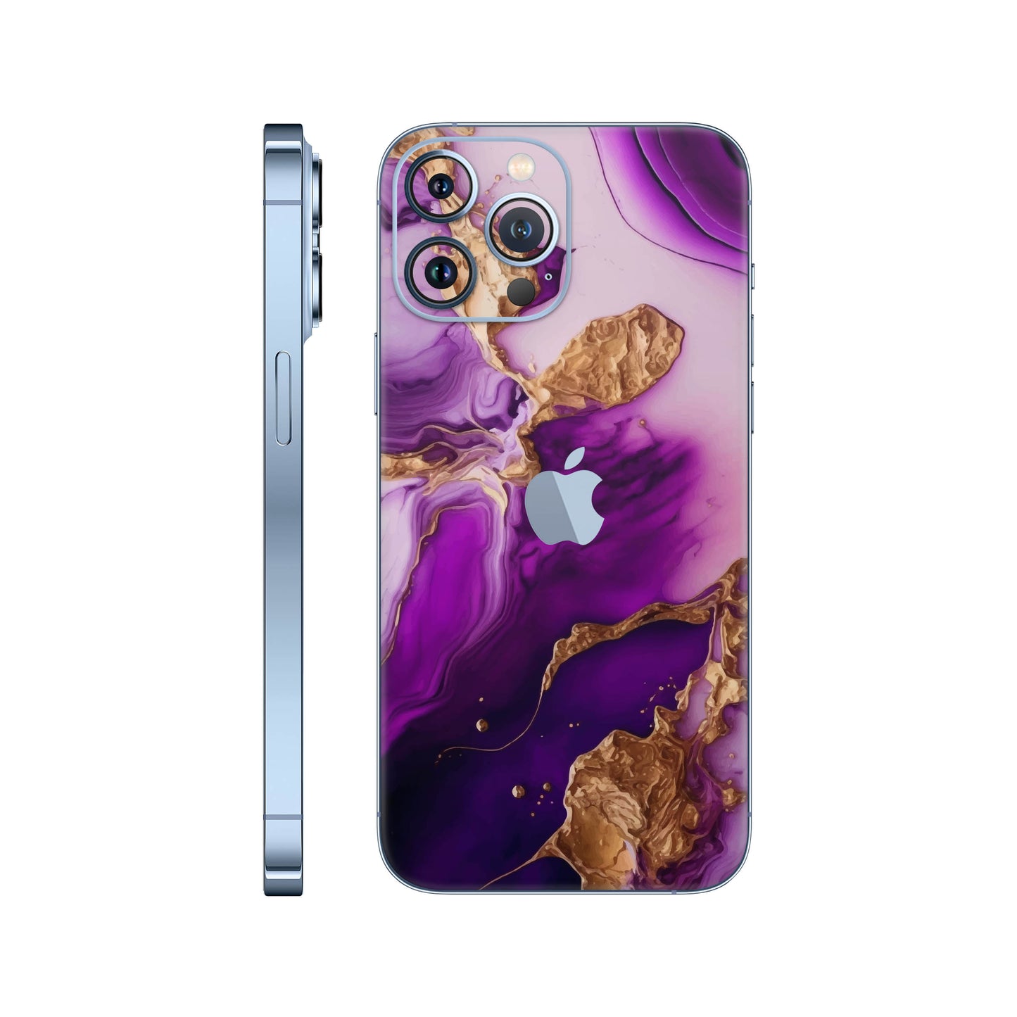Folie de protectie iPhone 13 Pro, eSkins Signature, Skin Amethyst Dream