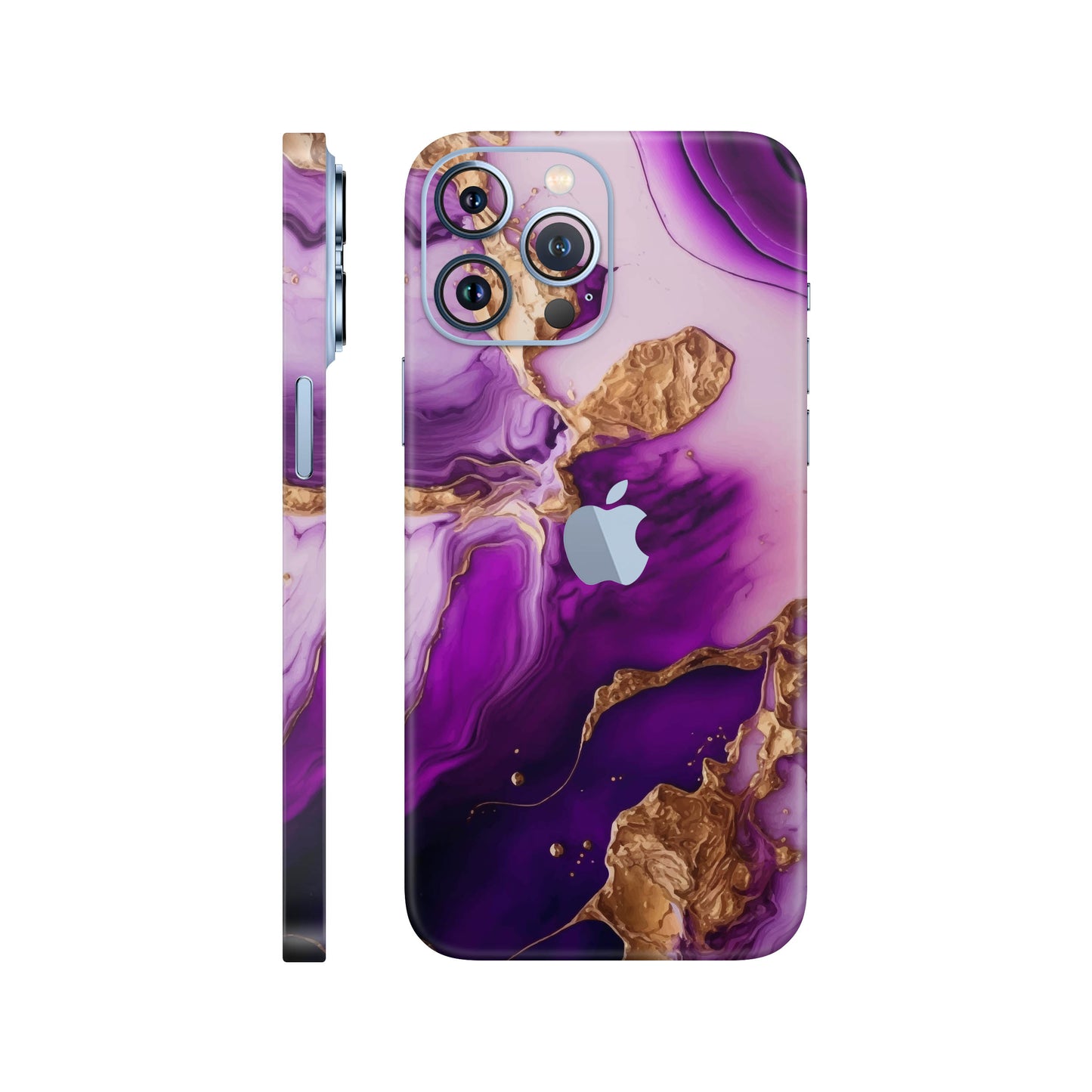 Folie de protectie iPhone 13 Pro, eSkins Signature, Skin Amethyst Dream