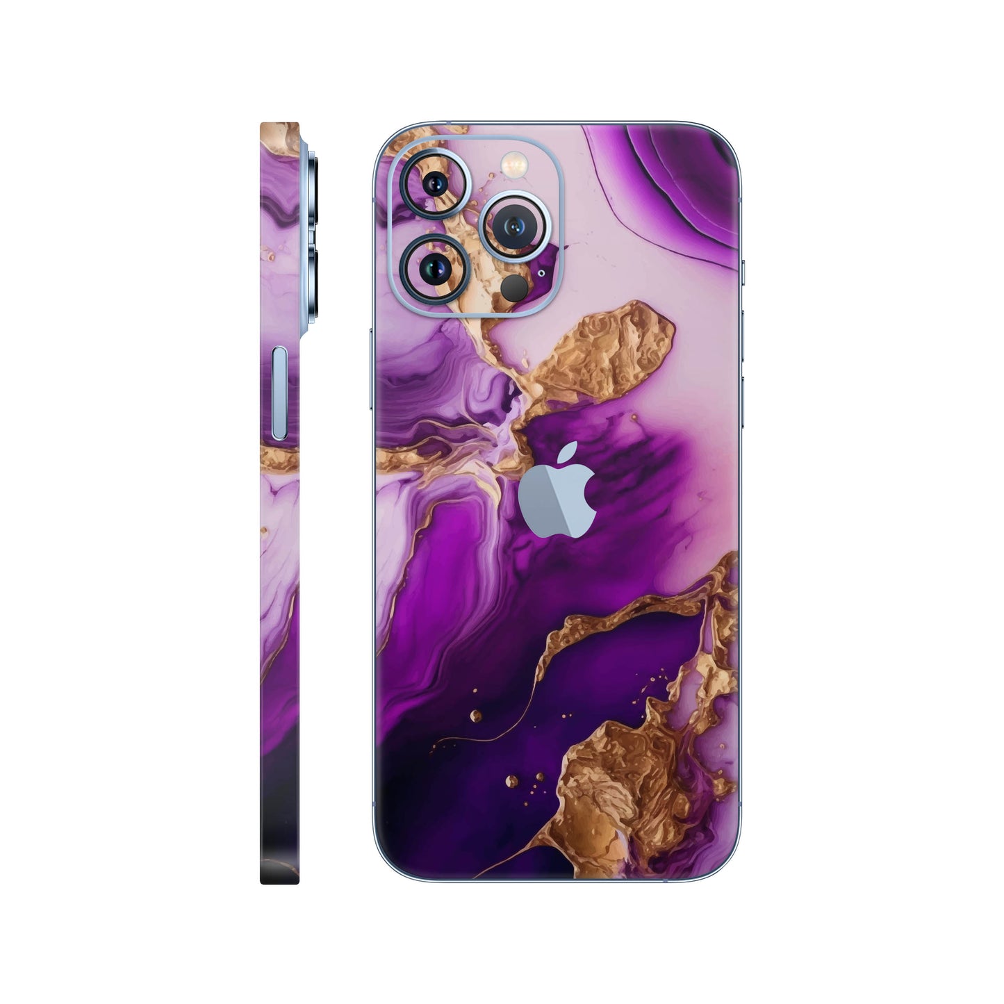 Folie de protectie iPhone 13 Pro, eSkins Signature, Skin Amethyst Dream