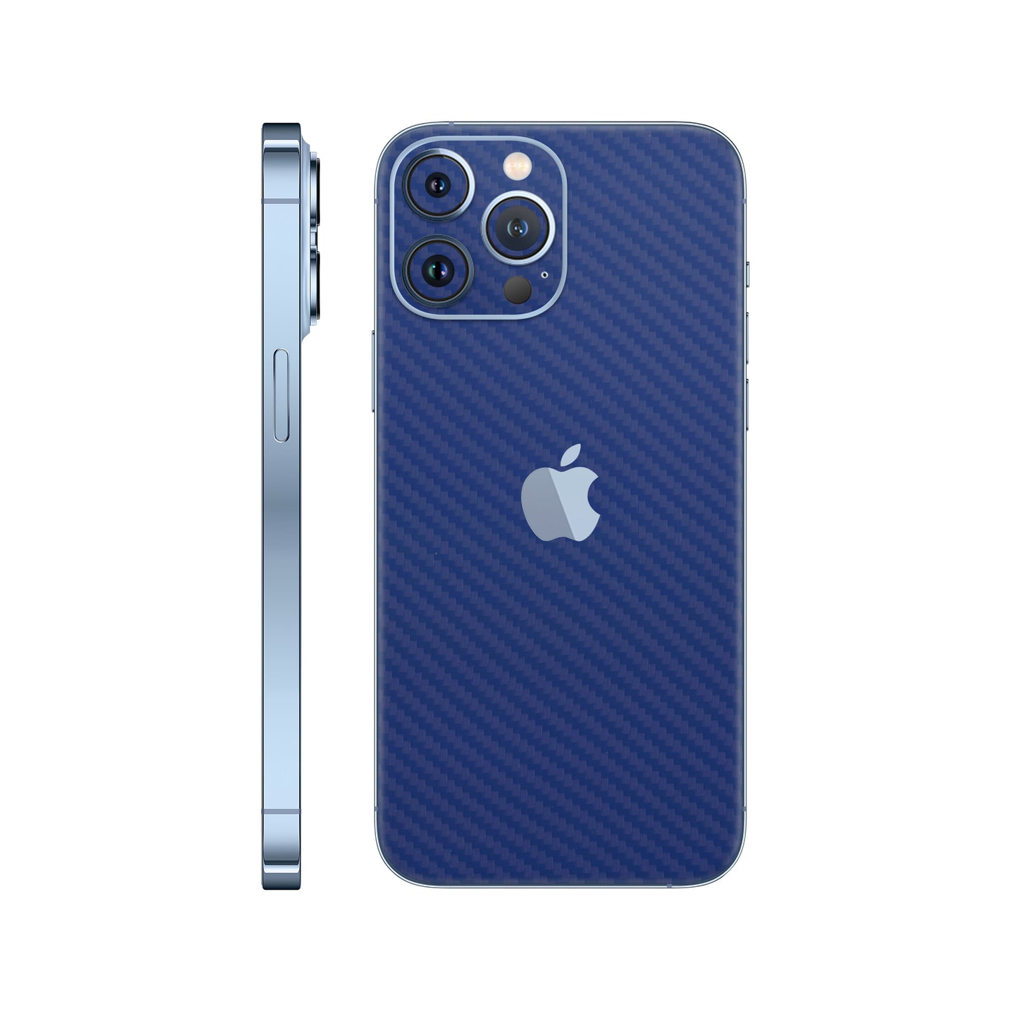 Skin iPhone 13 Pro, Carbon 3D Blue