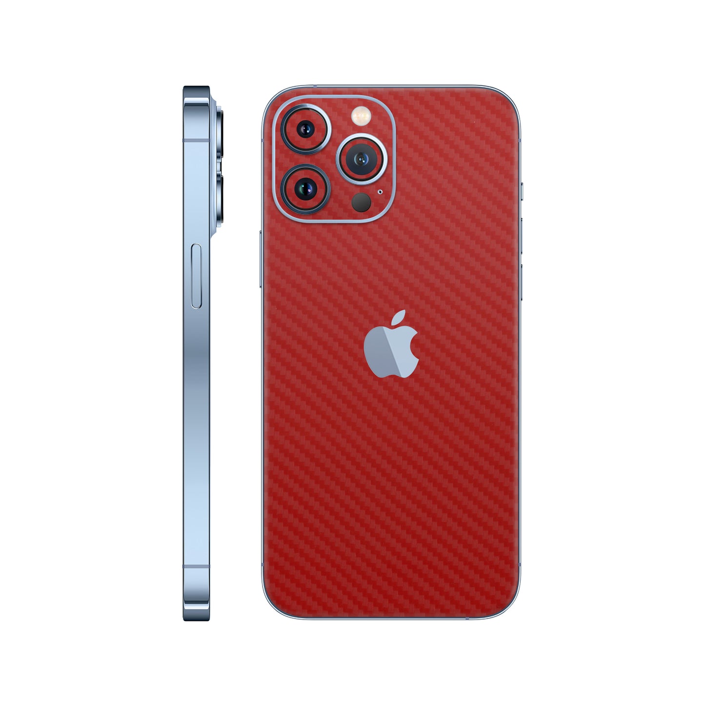Skin iPhone 13 Pro, Carbon 3D Red