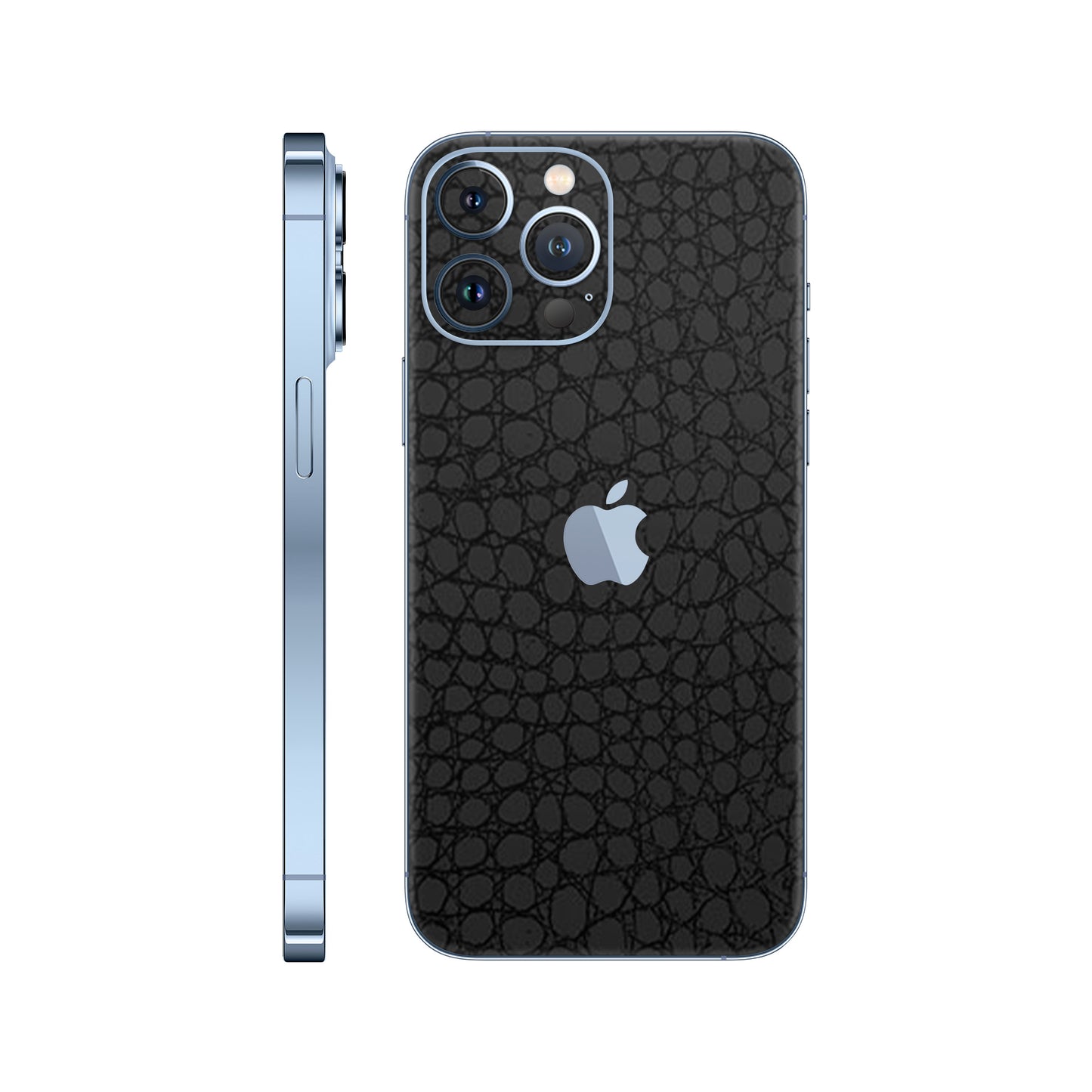 Skin iPhone 13 Pro, Croco 3D Black