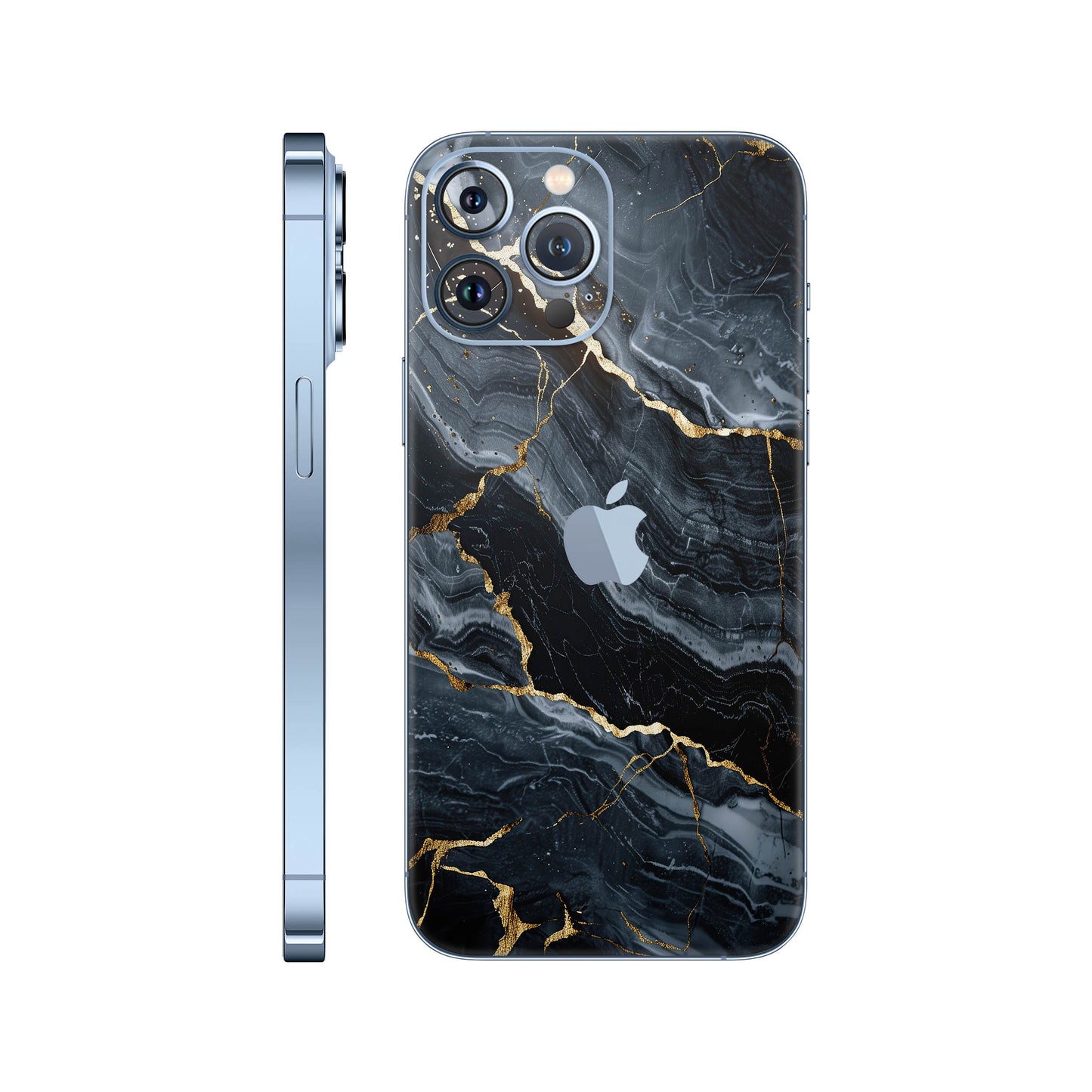 Folie de protectie iPhone 13 Pro, eSkins Signature, Skin Gilded Abyss