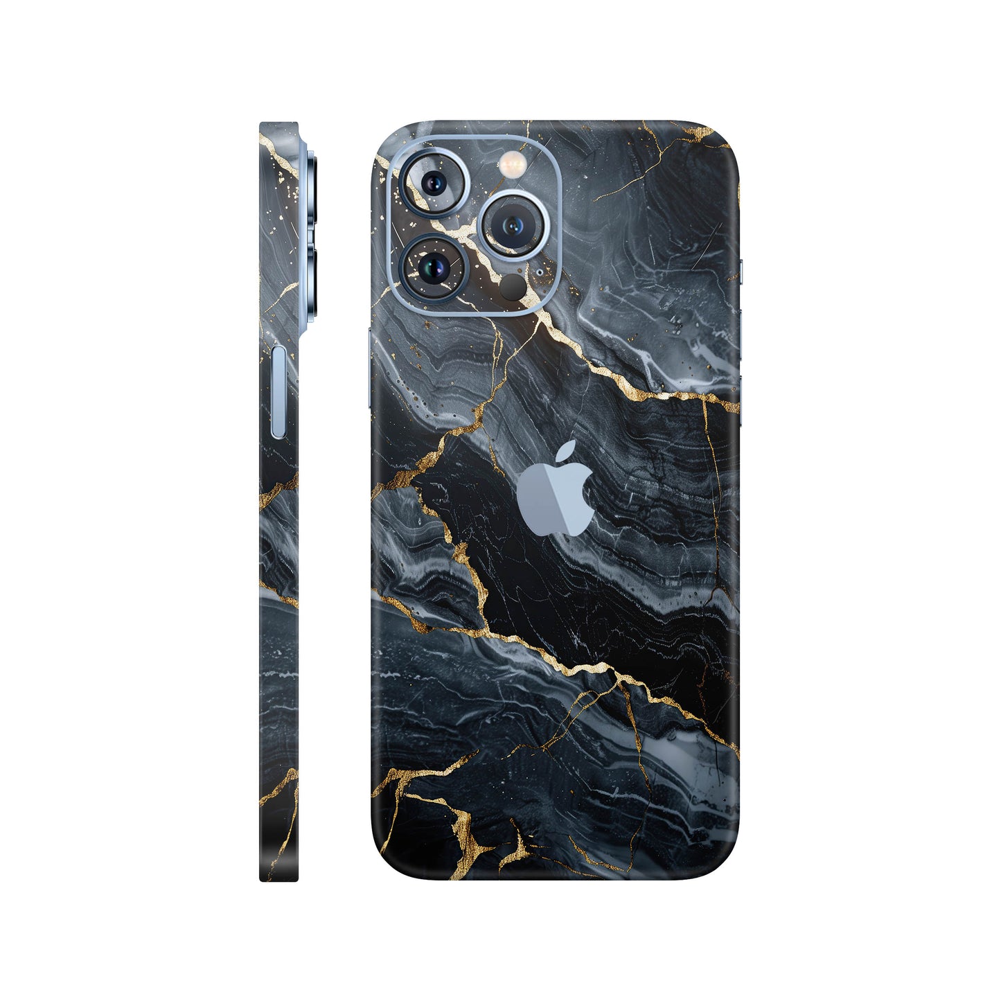 Folie de protectie iPhone 13 Pro, eSkins Signature, Skin Gilded Abyss