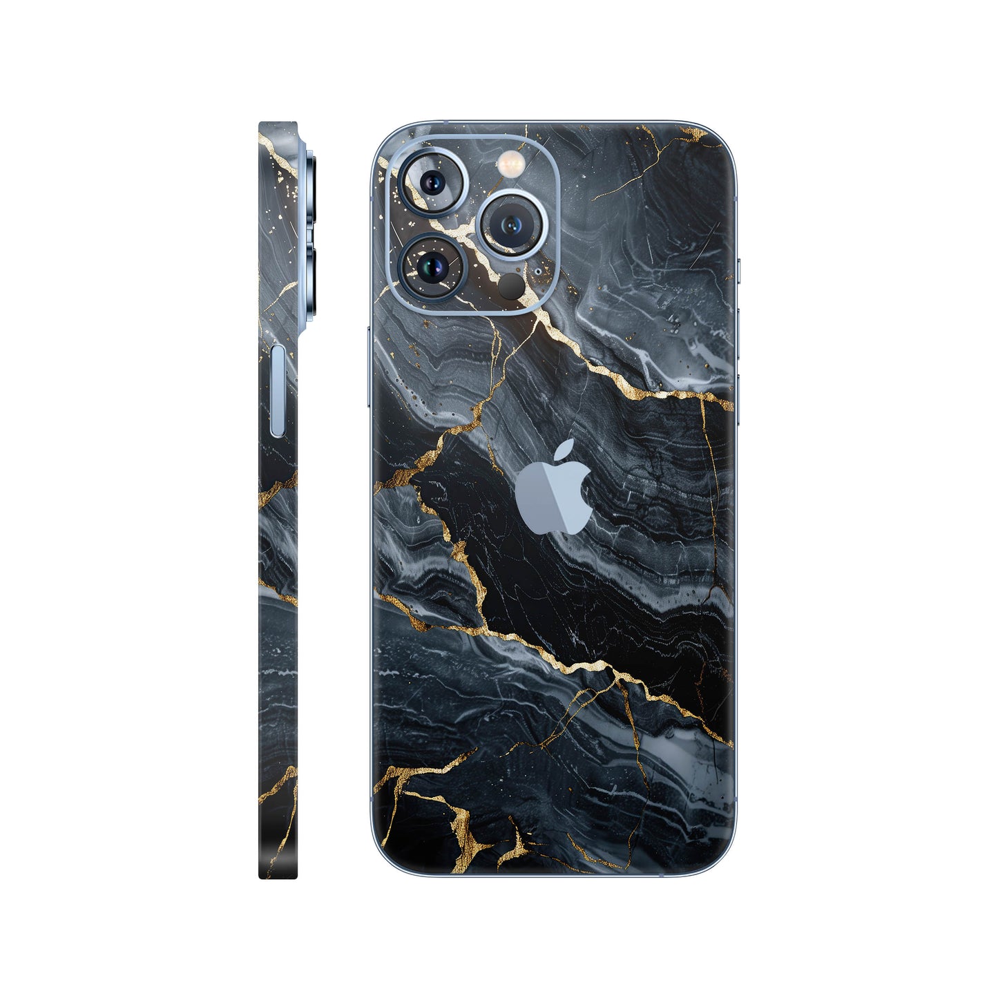 Folie de protectie iPhone 13 Pro, eSkins Signature, Skin Gilded Abyss