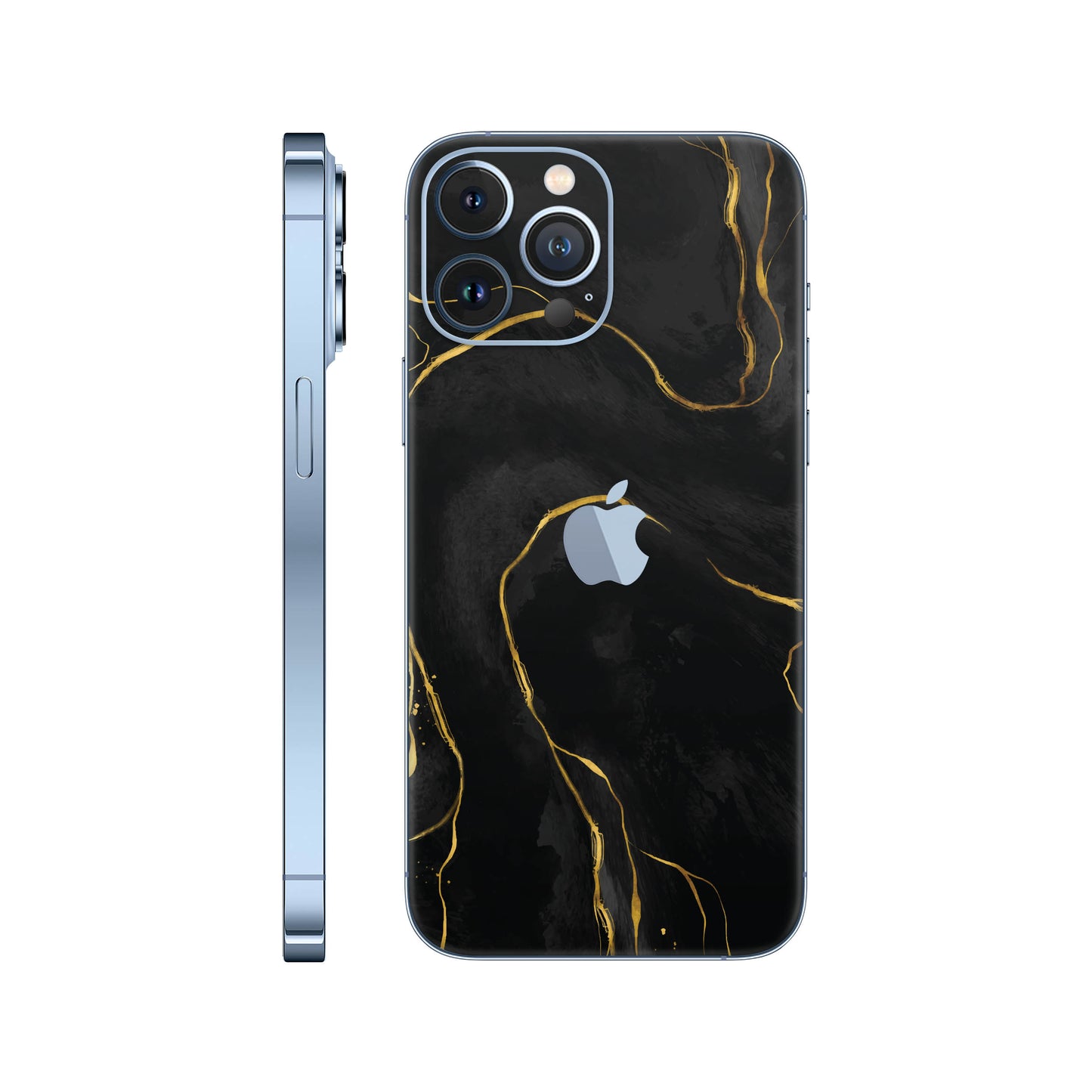 Folie de protectie iPhone 13 Pro, eSkins Signature, Skin Golden Onyx