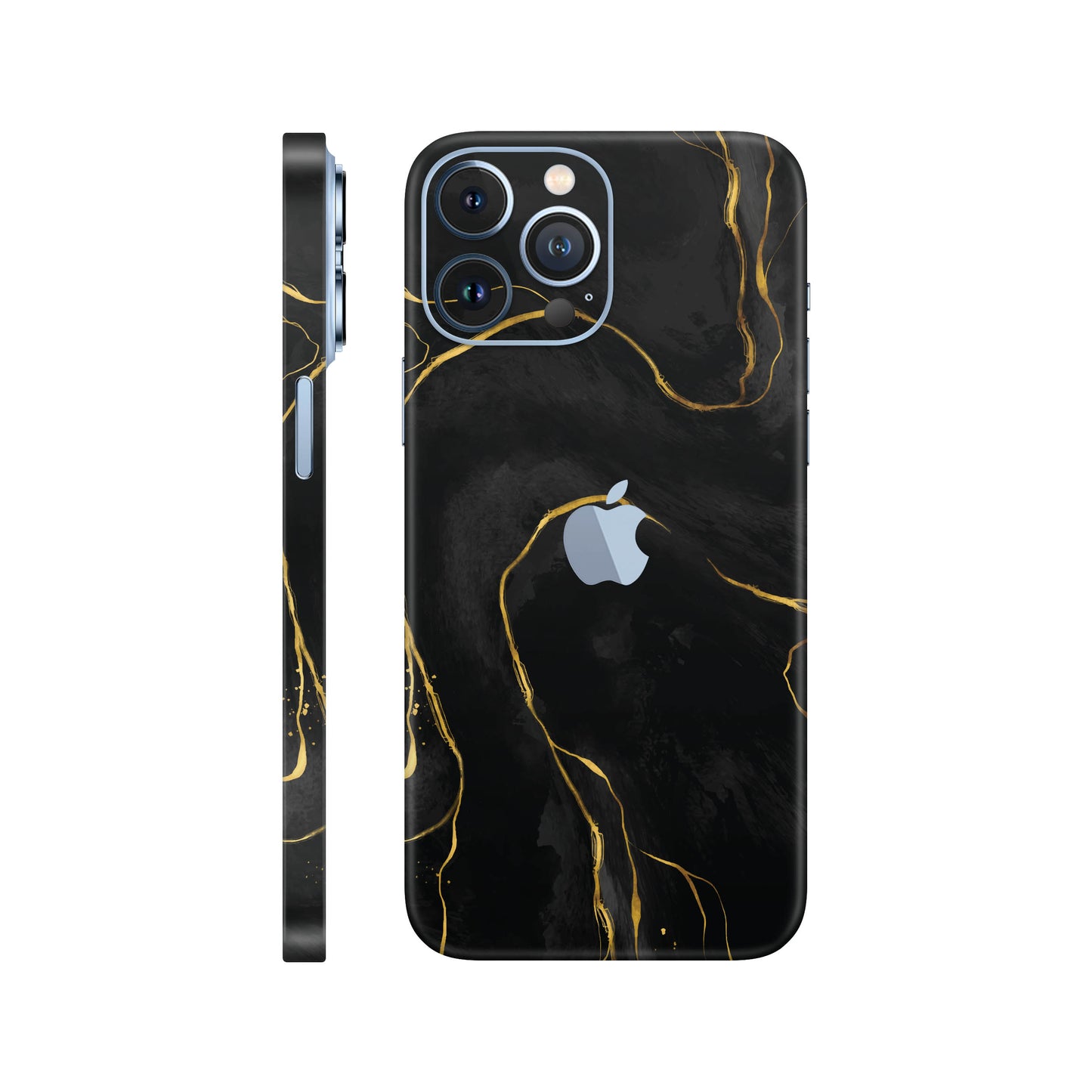 Folie de protectie iPhone 13 Pro, eSkins Signature, Skin Golden Onyx