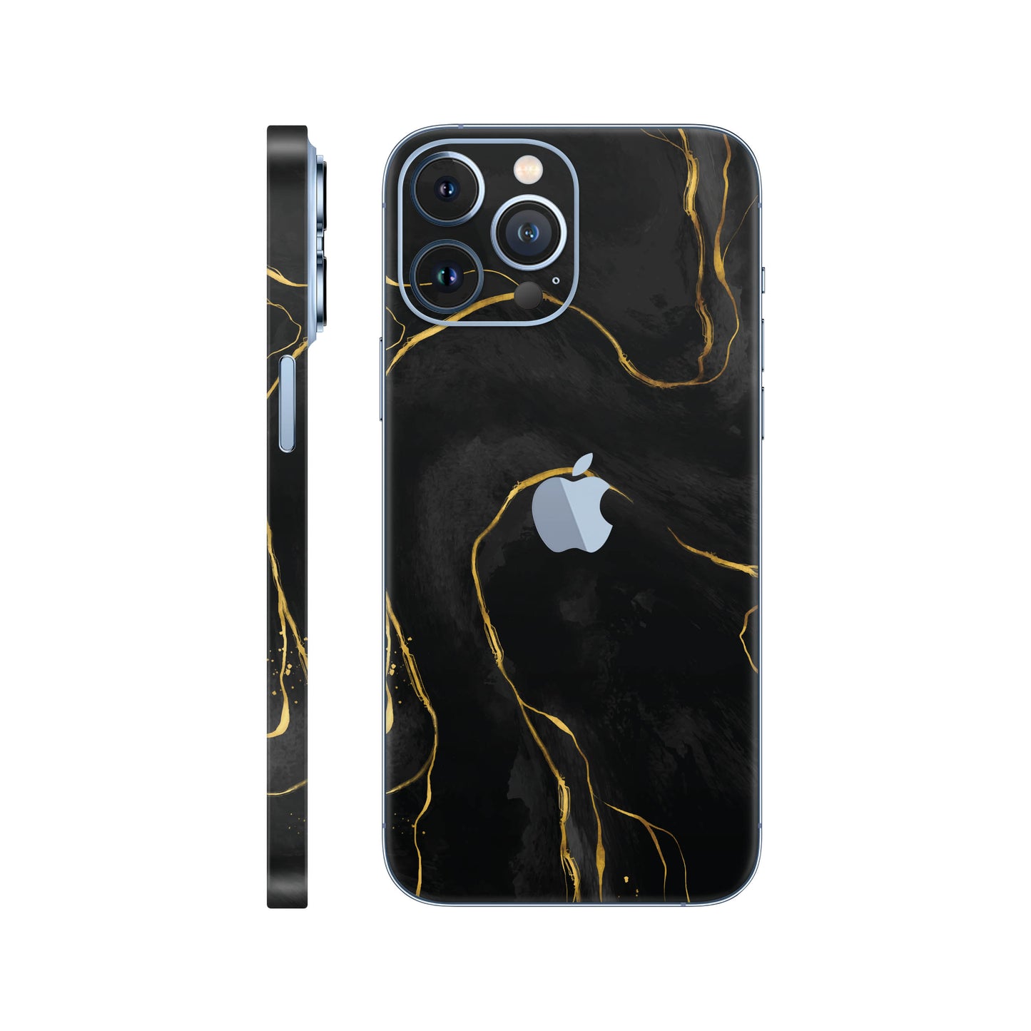 Folie de protectie iPhone 13 Pro, eSkins Signature, Skin Golden Onyx
