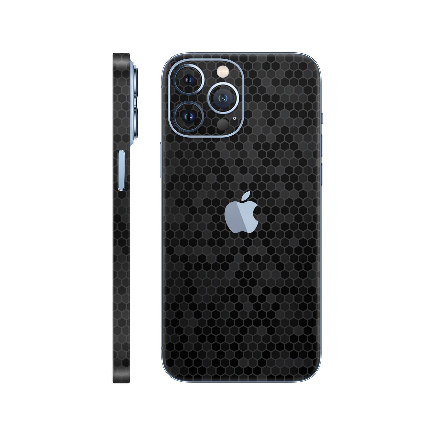 Folie de protectie iPhone 13 Pro, eSkins Elegans, Skin Honeycomb Negru