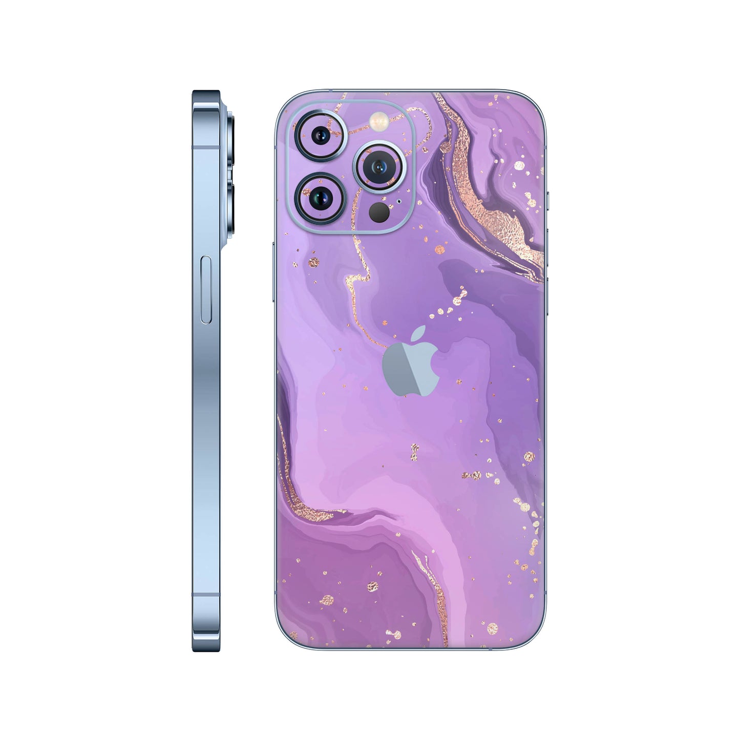 Folie de protectie iPhone 13 Pro, eSkins Signature, Skin Lavender Swirl