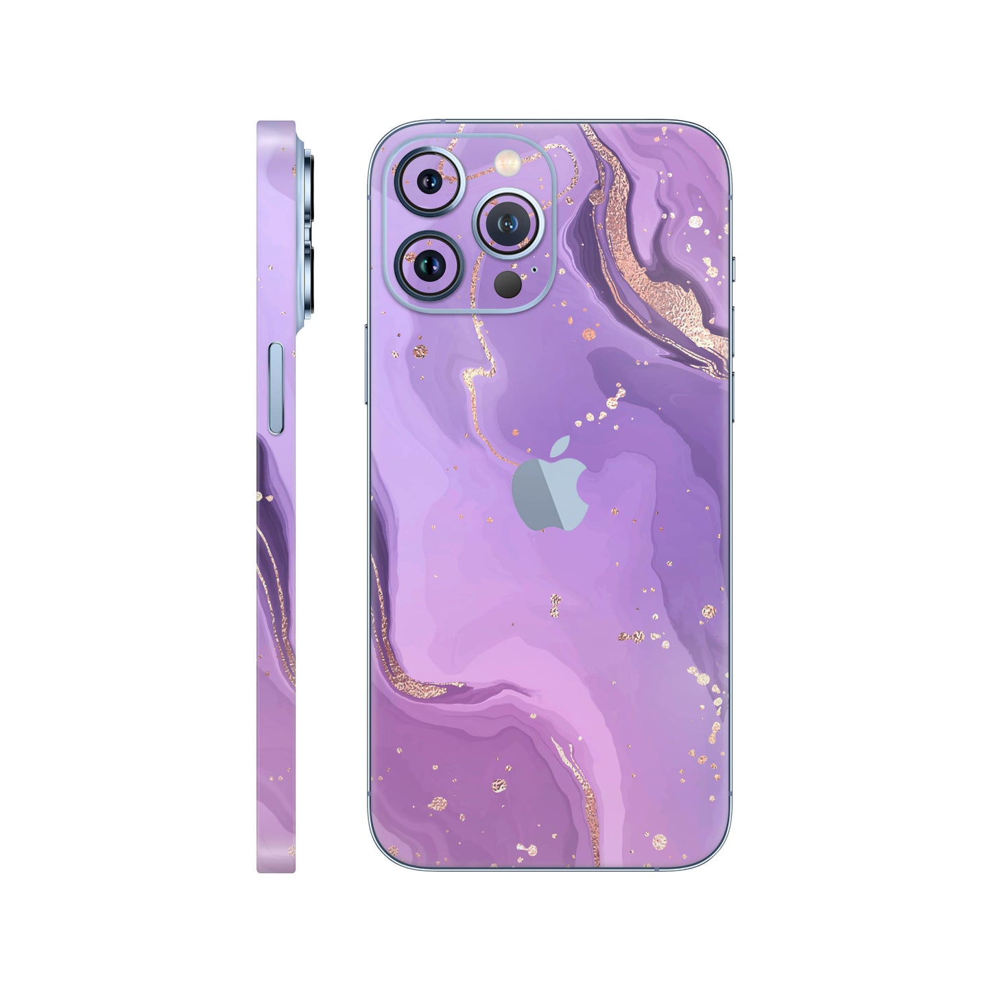 Folie de protectie iPhone 13 Pro, eSkins Signature, Skin Lavender Swirl