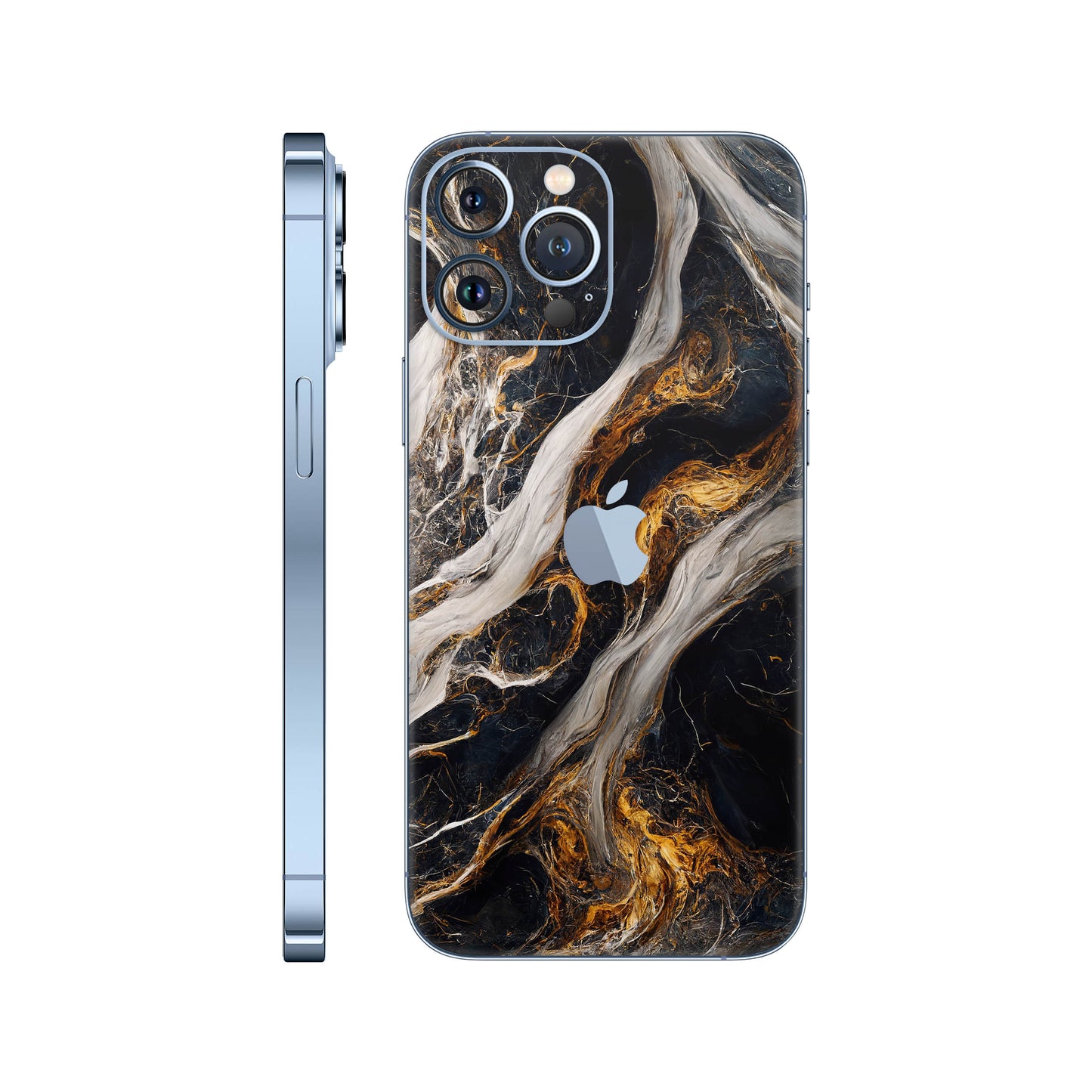 Folie de protectie iPhone 13 Pro, eSkins Signature, Skin Luxe Nebula