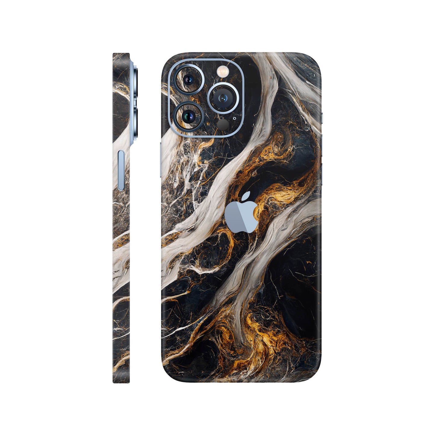 Folie de protectie iPhone 13 Pro, eSkins Signature, Skin Luxe Nebula