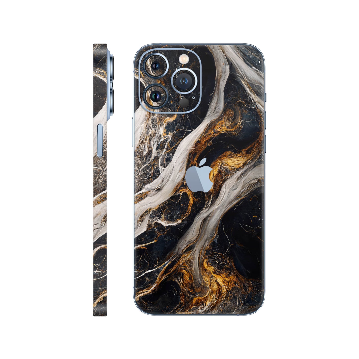 Folie de protectie iPhone 13 Pro, eSkins Signature, Skin Luxe Nebula