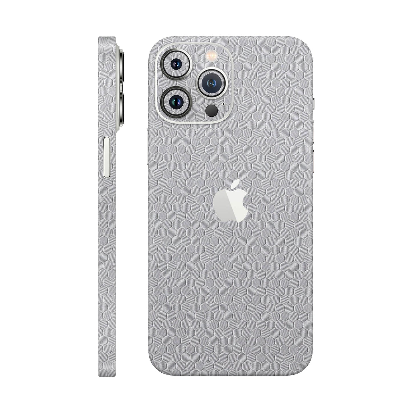 Skin iPhone 13 Pro Max, Honeycomb 3D Grey