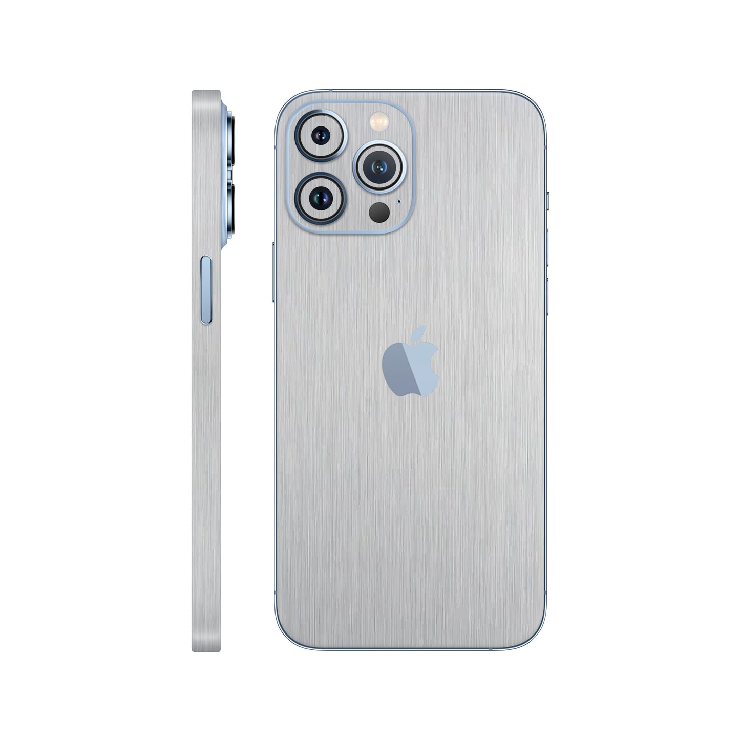 Folie de protectie iPhone 13 Pro, eSkins Elegans, Skin Metalic Gri