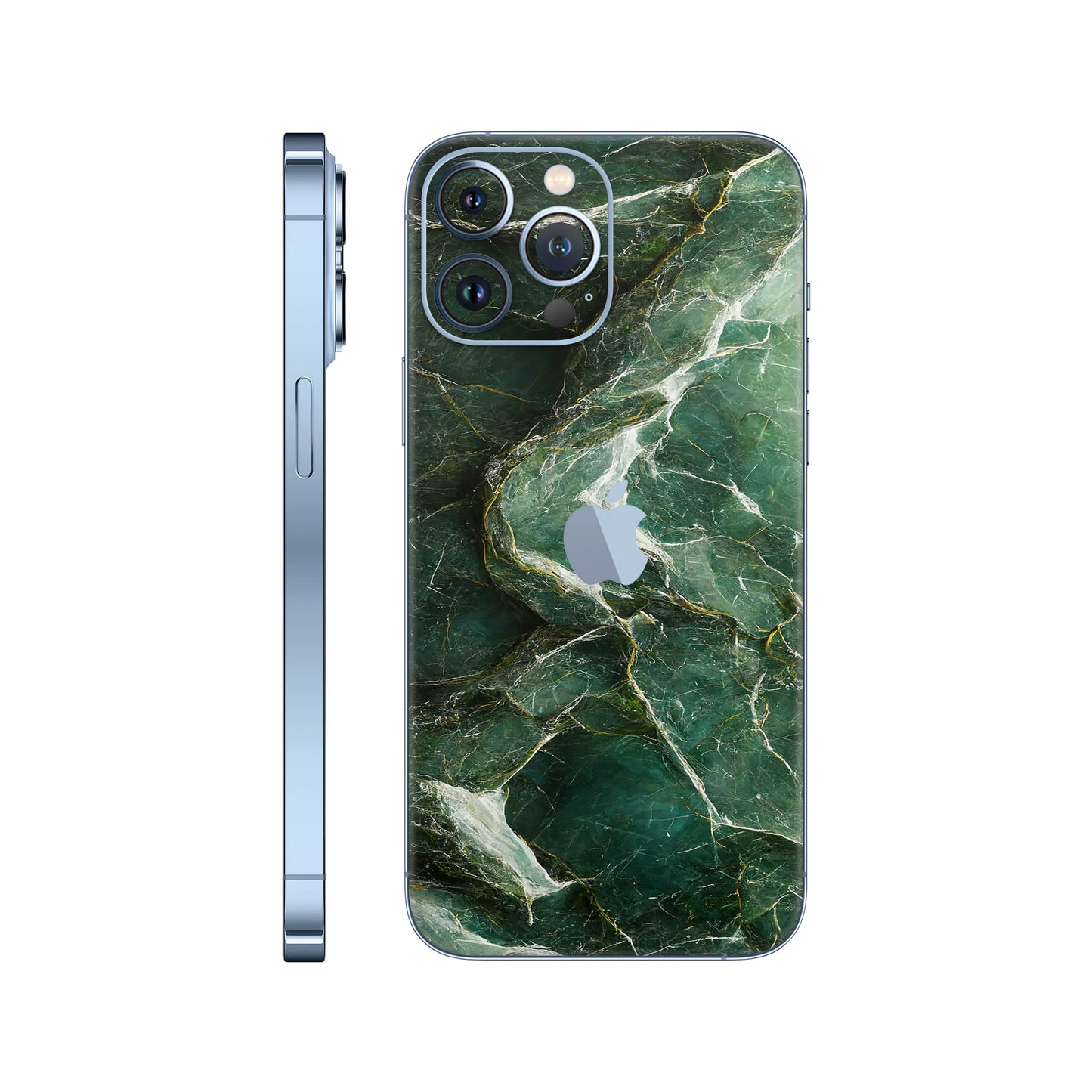 Folie de protectie iPhone 13 Pro, eSkins Signature, Mystic Emerald
