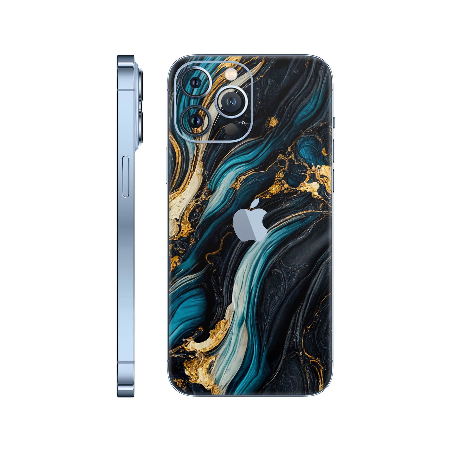Folie de protectie iPhone 13 Pro, eSkins Signature, Mystic Ocean
