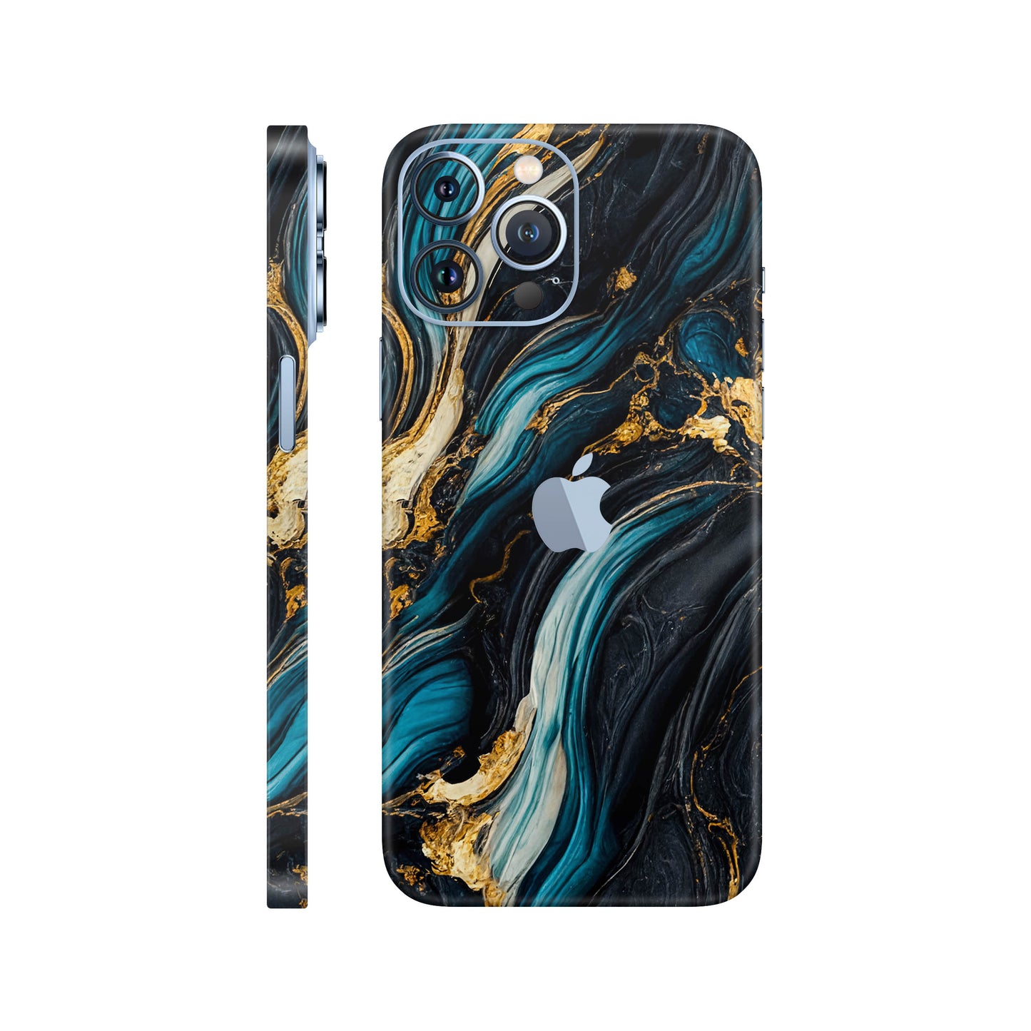 Folie de protectie iPhone 13 Pro, eSkins Signature, Mystic Ocean