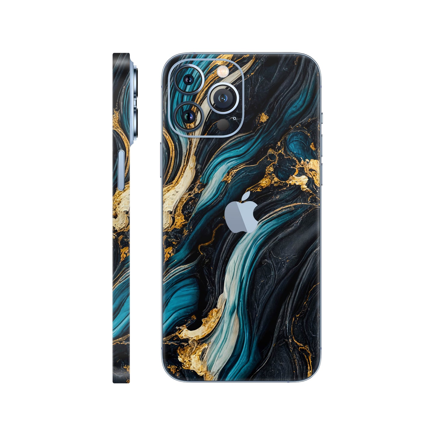 Folie de protectie iPhone 13 Pro, eSkins Signature, Mystic Ocean