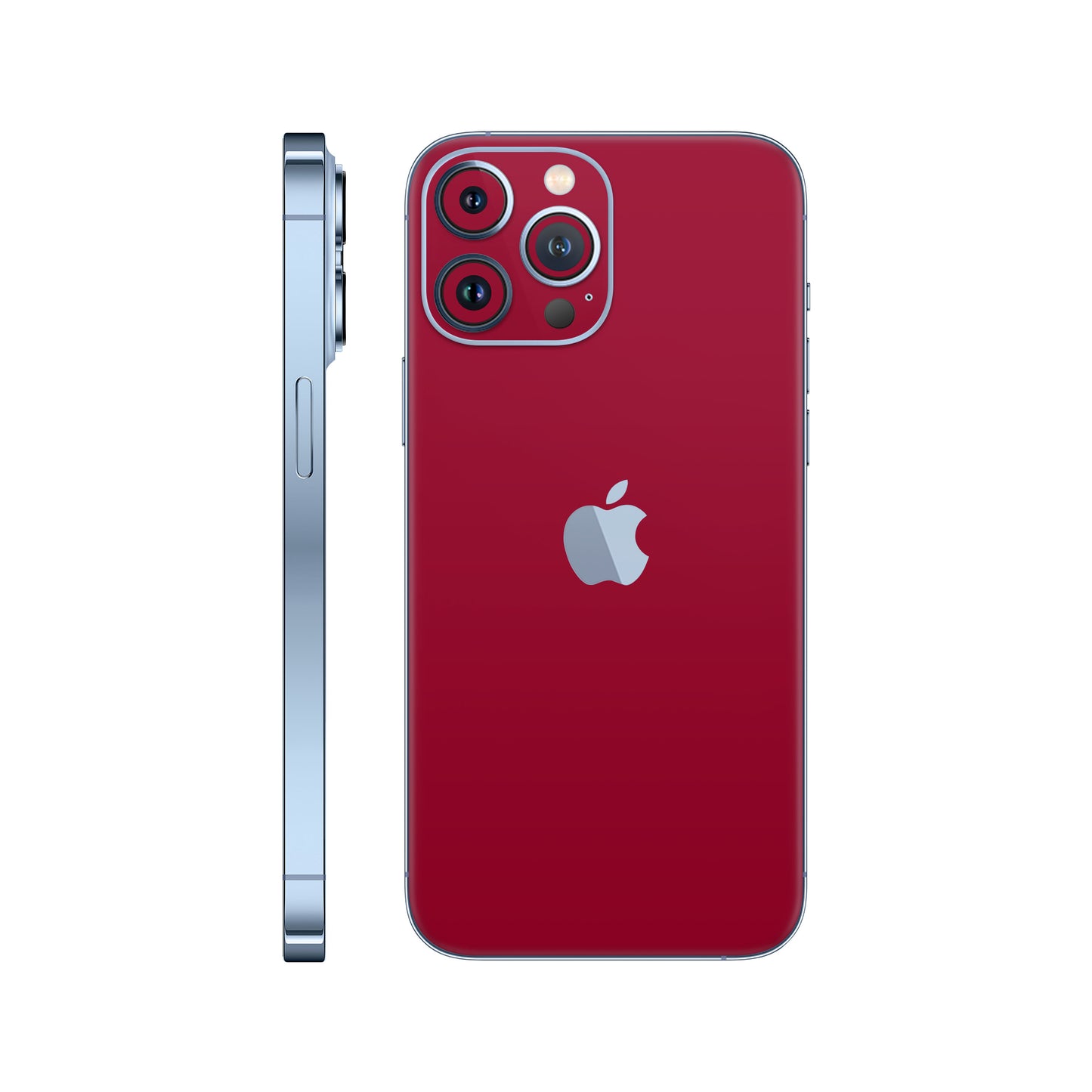 Folie de protectie iPhone 13 Pro, eSkins Unique, Skin Mat Rosu
