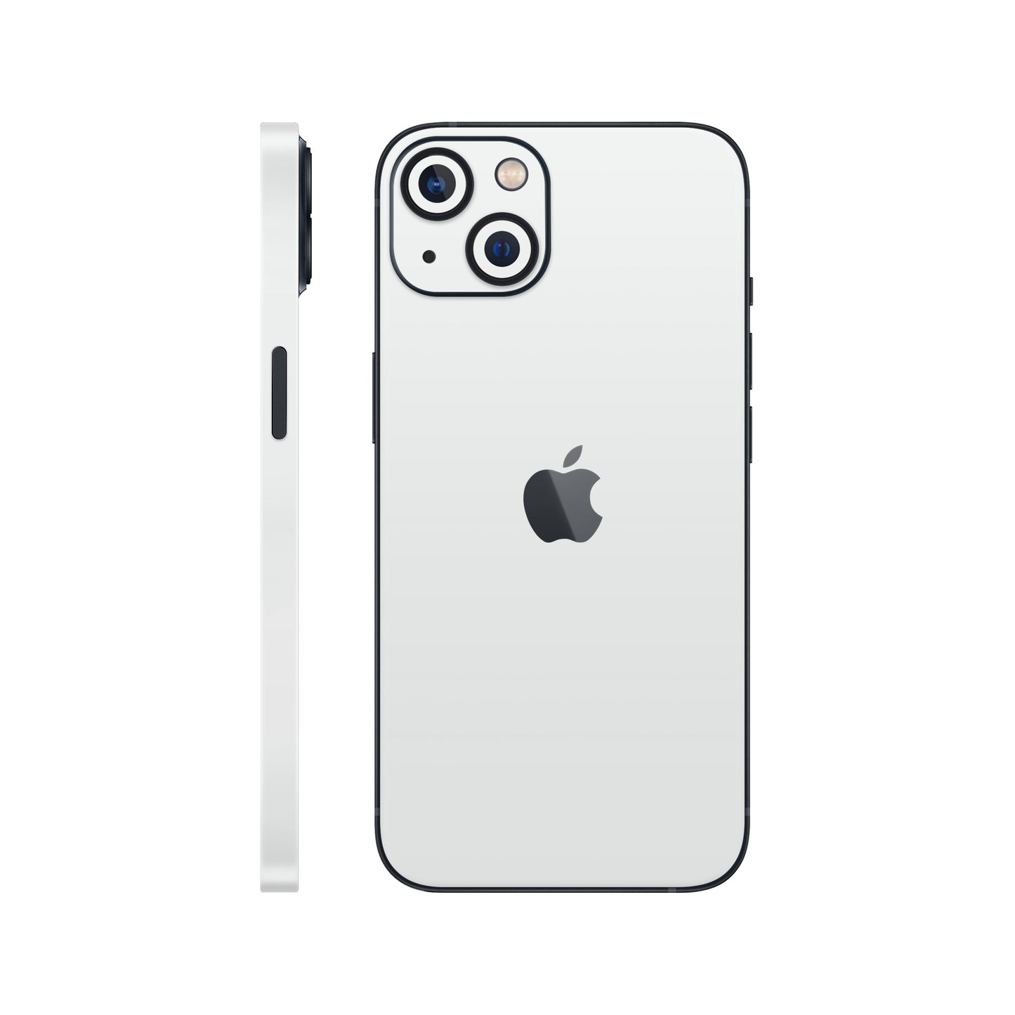 Folie de protectie iPhone 13, eSkins Unique, Skin Mat Alb